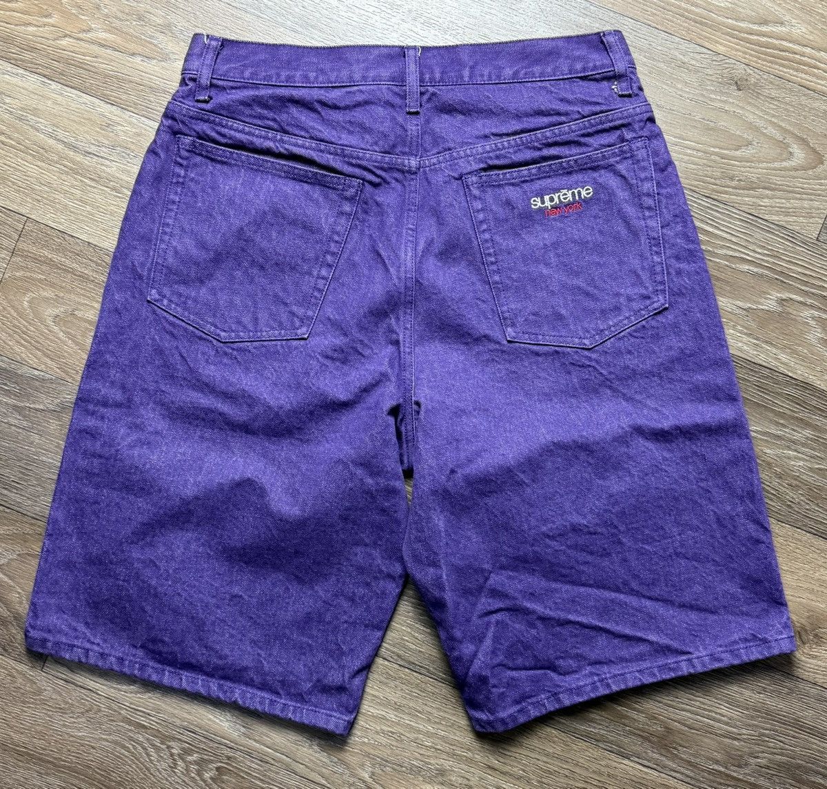 Supreme Purple Denim Baggy Jean Short