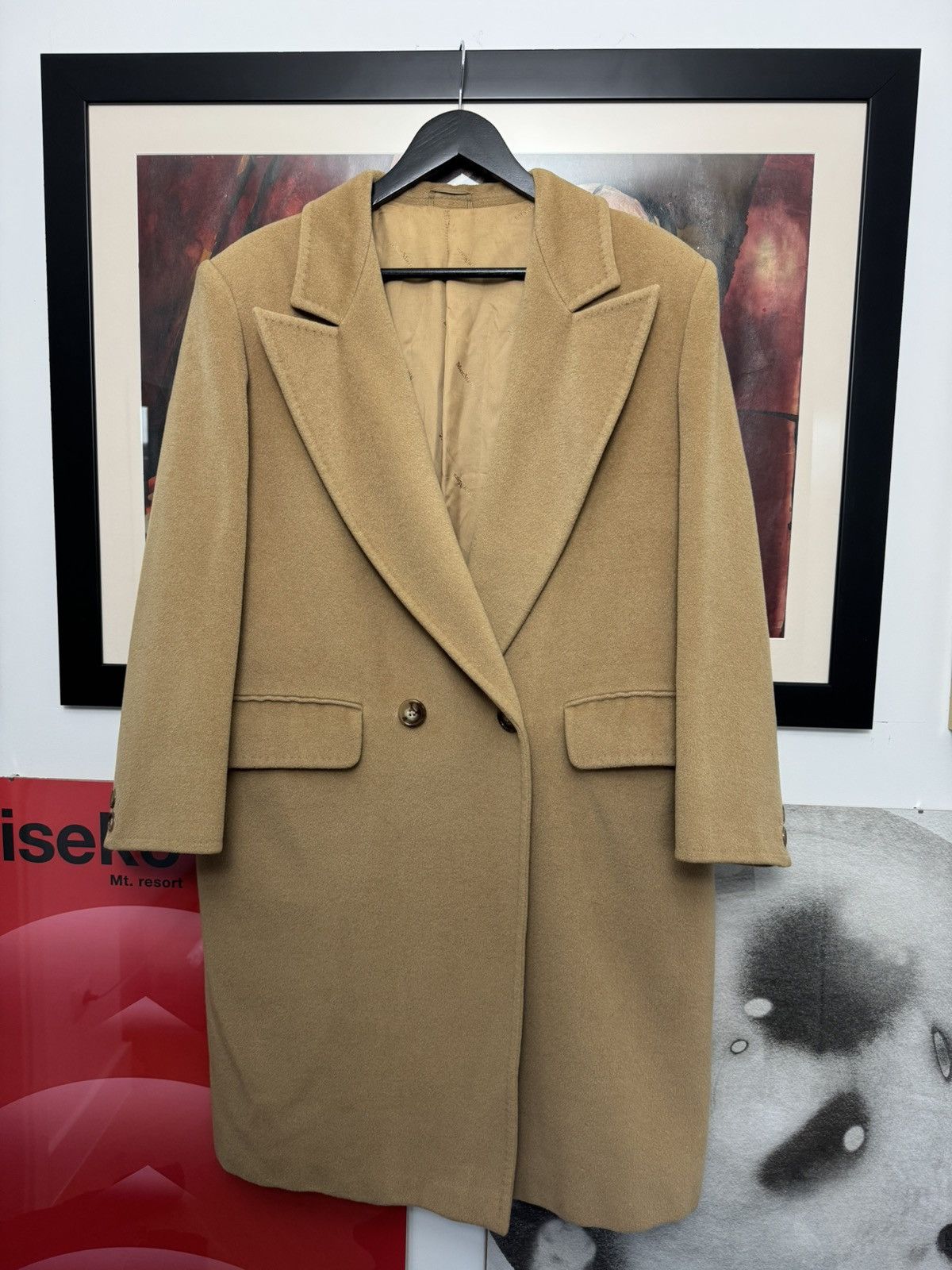 Max Mara Max Mara Wool Cashmere Long Coat Made In Italy Beige Luxury Size ONE SIZE - 1 Thumbnail