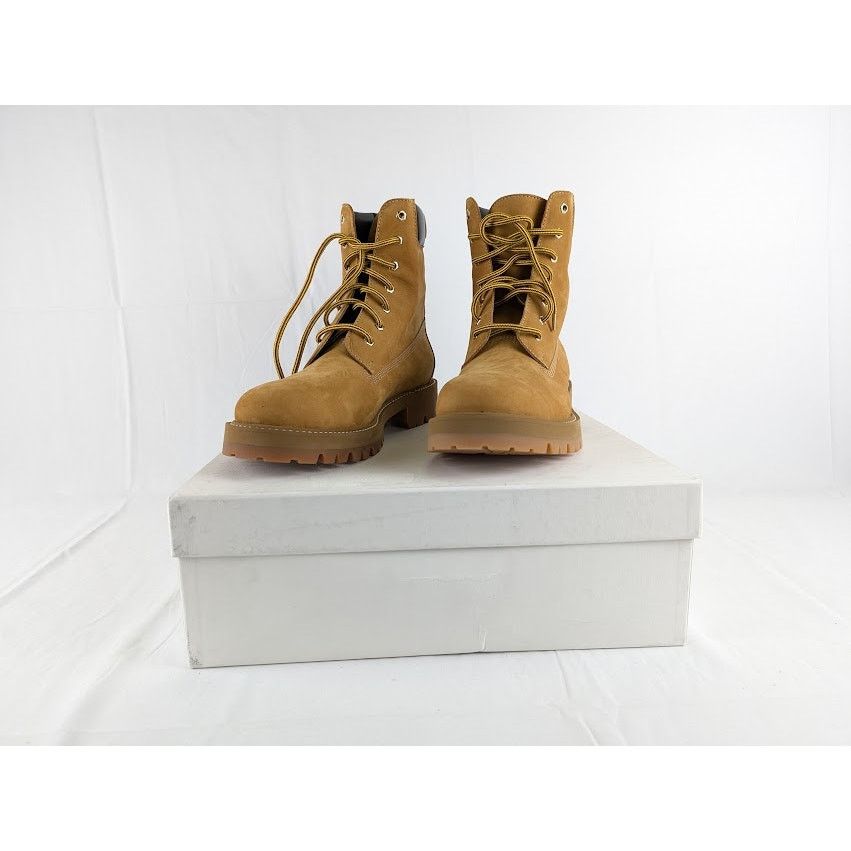 Vetements o1rshd1 Suede Logo Cuff Trucker Boots in Beige Size US 12 / EU 45 - 11 Thumbnail