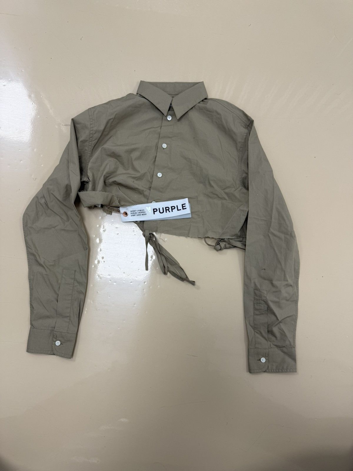 Other Purple Brand Poplin Cropped Shirt Size S / US 4 / IT 40 - 1 Thumbnail