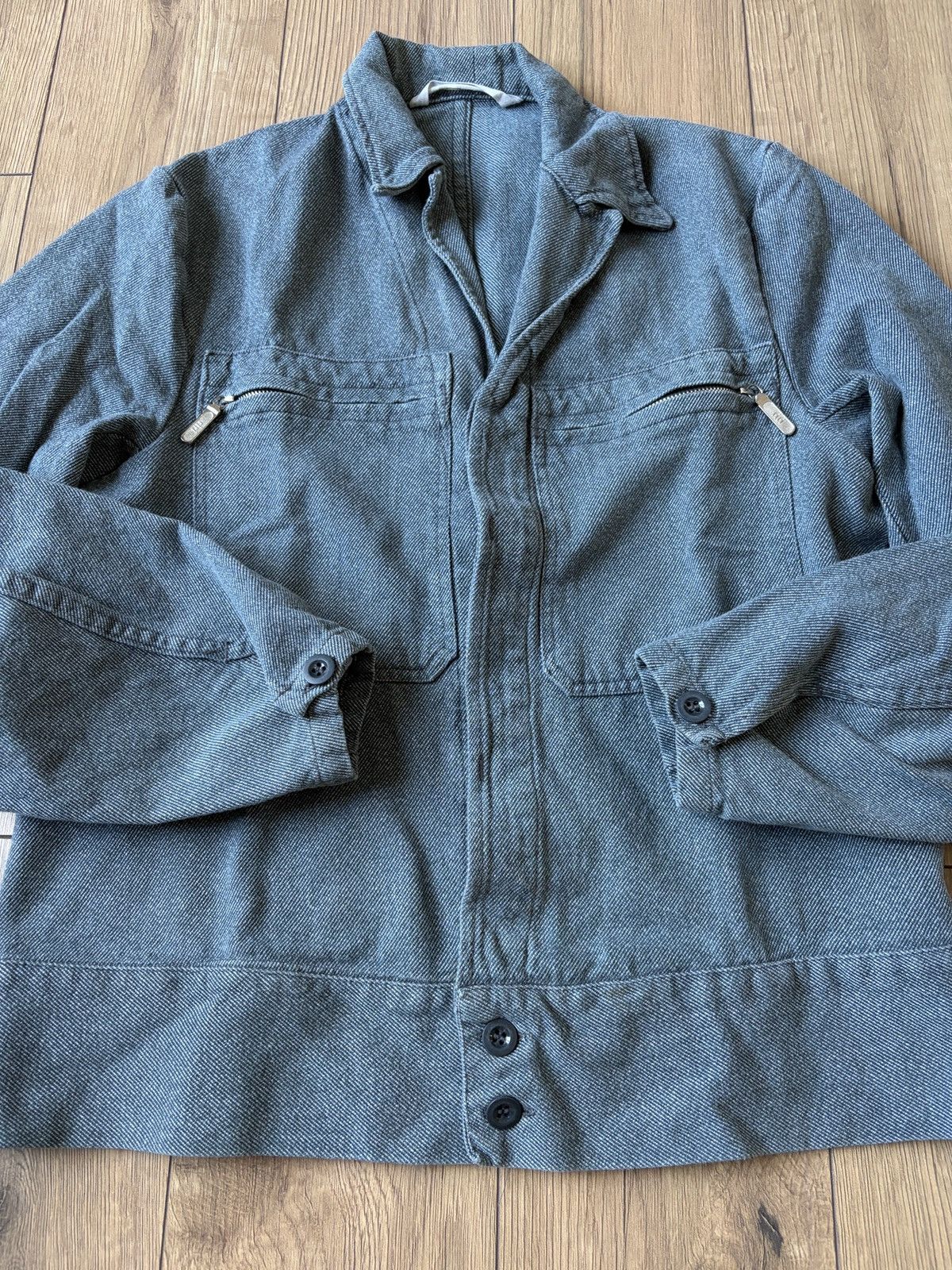Le Laboureur Vintage German Salt & Pepper Work Military Blouson Jacket Size US S / EU 44-46 / 1 - 10 Thumbnail
