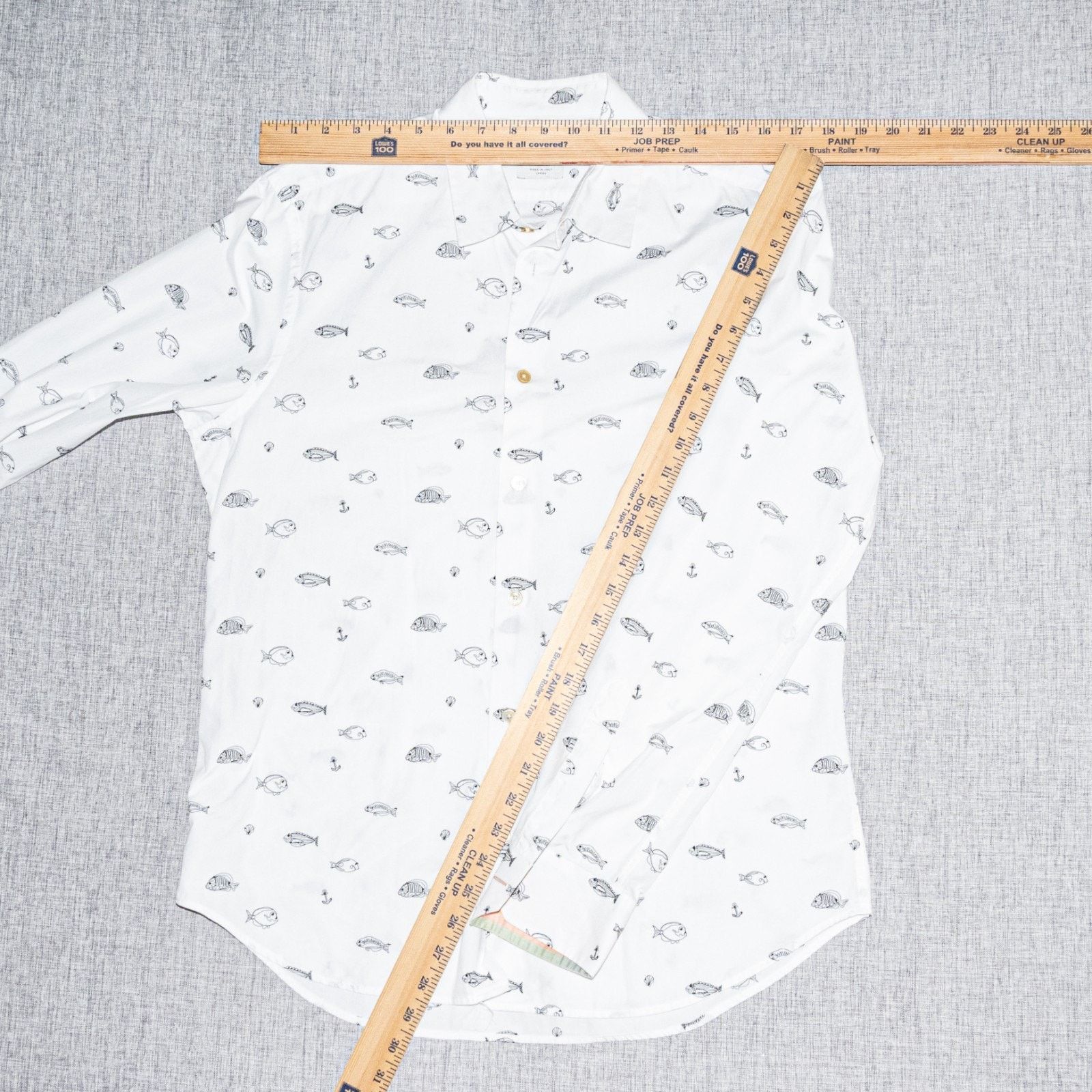 Paul Smith Paul Smith Large White fish Embroidered Button up Shirt Size US L / EU 52-54 / 3 - 11 Thumbnail