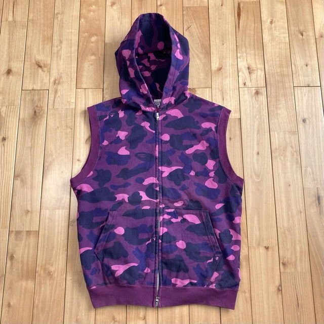 Bape BAPE Purple camo sweat zip hoodie vest a bathing ape NIGO Size US M / EU 48-50 / 2 - 1 Thumbnail