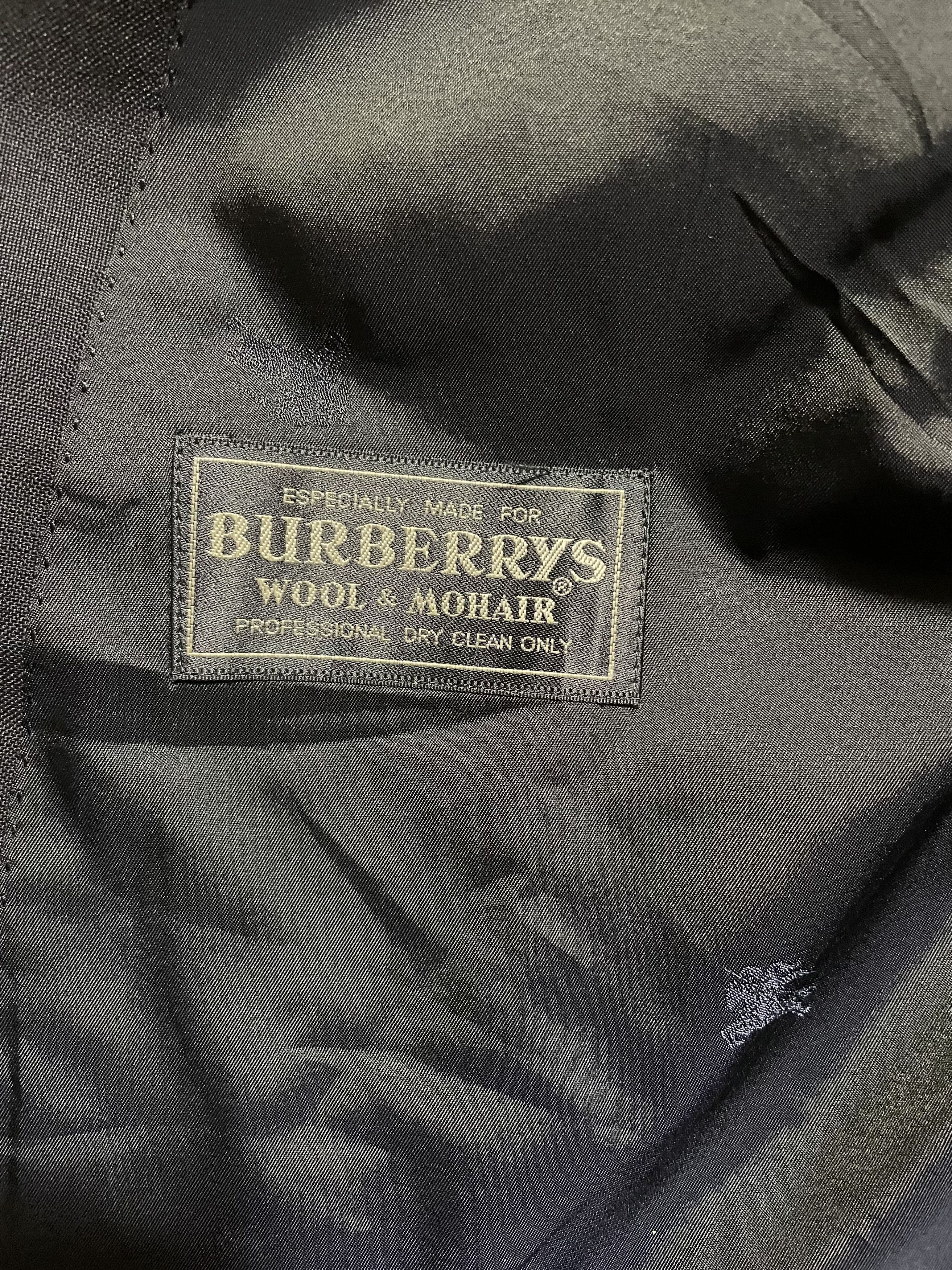 Burberry Vintage Burberry Navy Double Breasted Blazer Size 36S - 4 Thumbnail