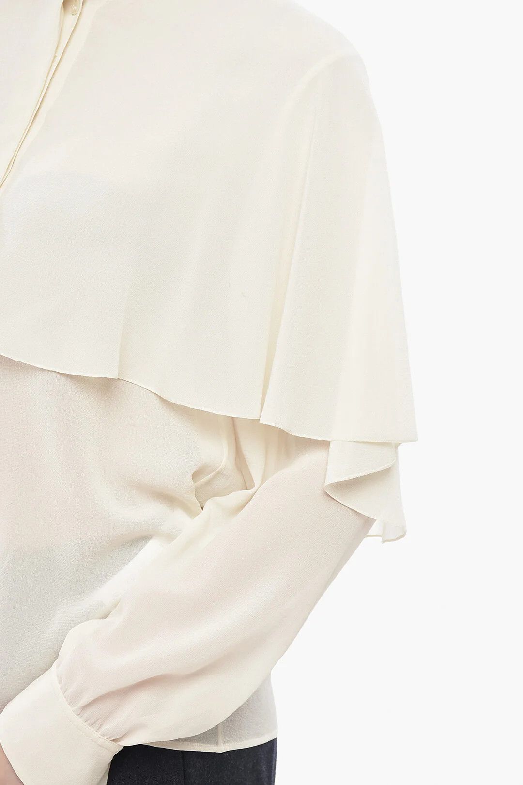 Chloe og1mm0426 Silk Blouse in White Size M / US 6-8 / IT 42-44 - 3 Thumbnail