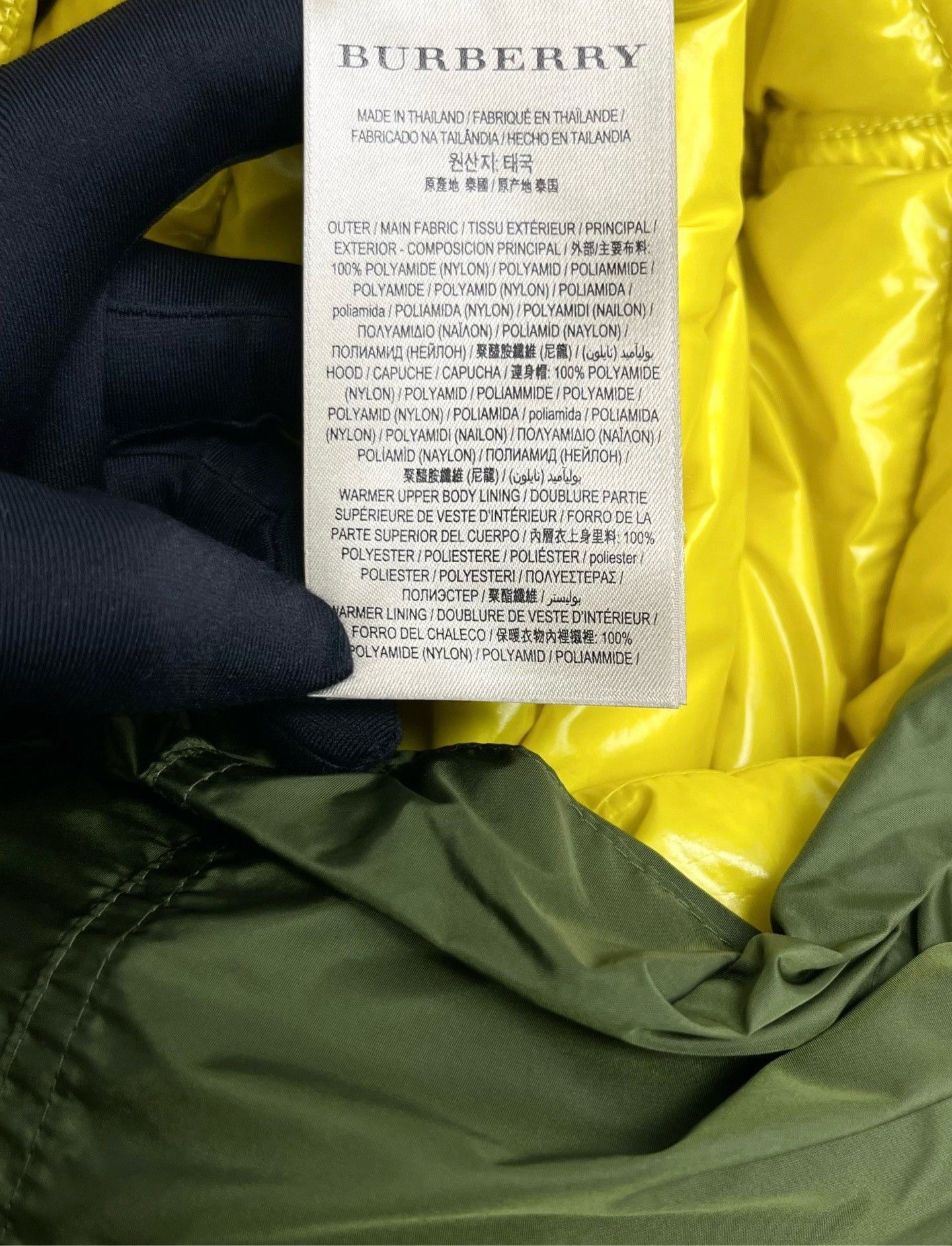 Burberry Burberry Yellow-Green Sleeve Badge Long Down Jacket Size US S / EU 44-46 / 1 - 3 Thumbnail