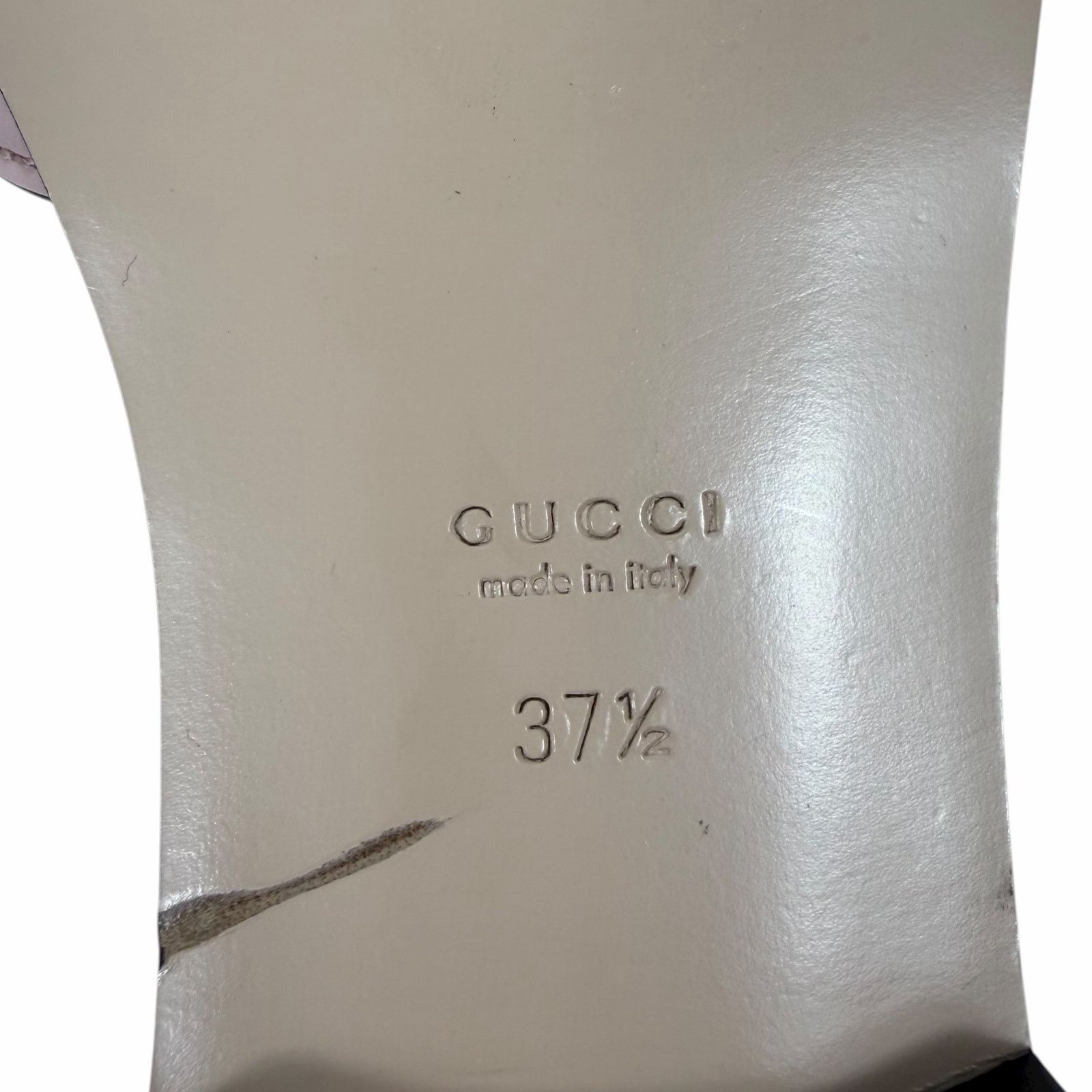 Gucci Gucci Interlocking G Cutout Leather Slide Flat Sandal 37.5 Size US 7.5 / IT 37.5 - 10 Thumbnail