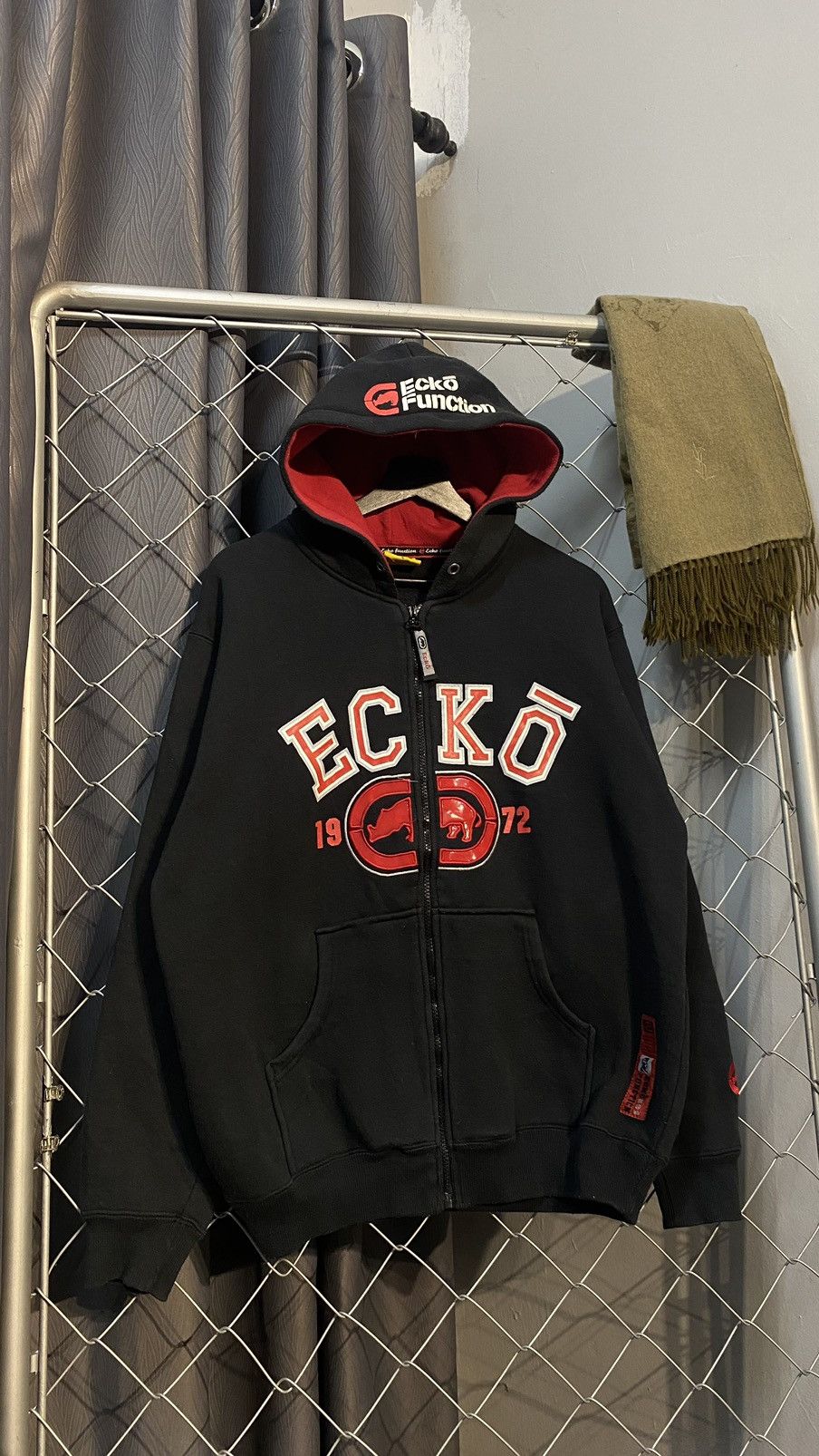 Ecko Unltd. × Japanese Brand × Vintage VINTAGE Y2K ECKO HOODIE BLACK Size US L / EU 52-54 / 3 - 1 Thumbnail