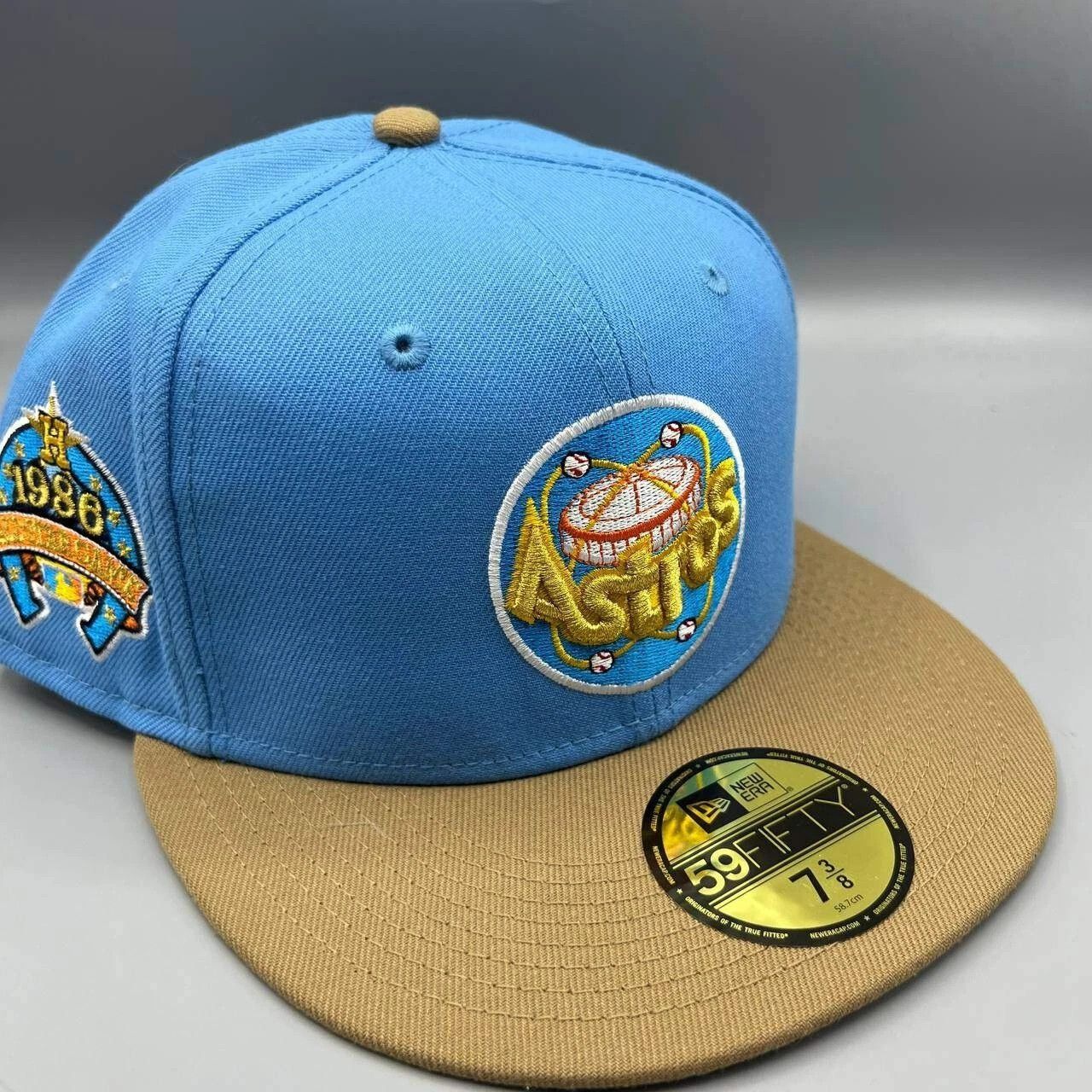 New Era Houston Astros Hat Men 7 3/8 59Fifty New Era MLB Fitted Cap Size ONE SIZE - 1 Thumbnail