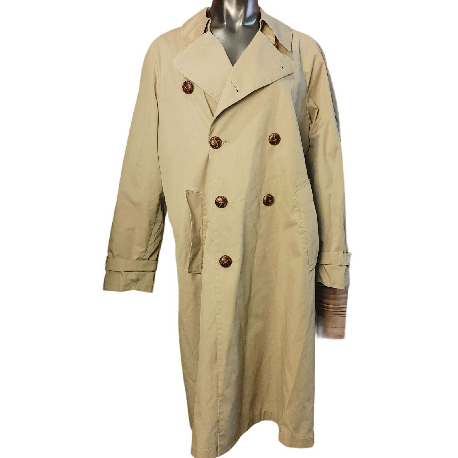 London Fog Imperial by London Fog Women's Light Beige Long Trench Coat Size L / US 10 / IT 46 - 1 Thumbnail