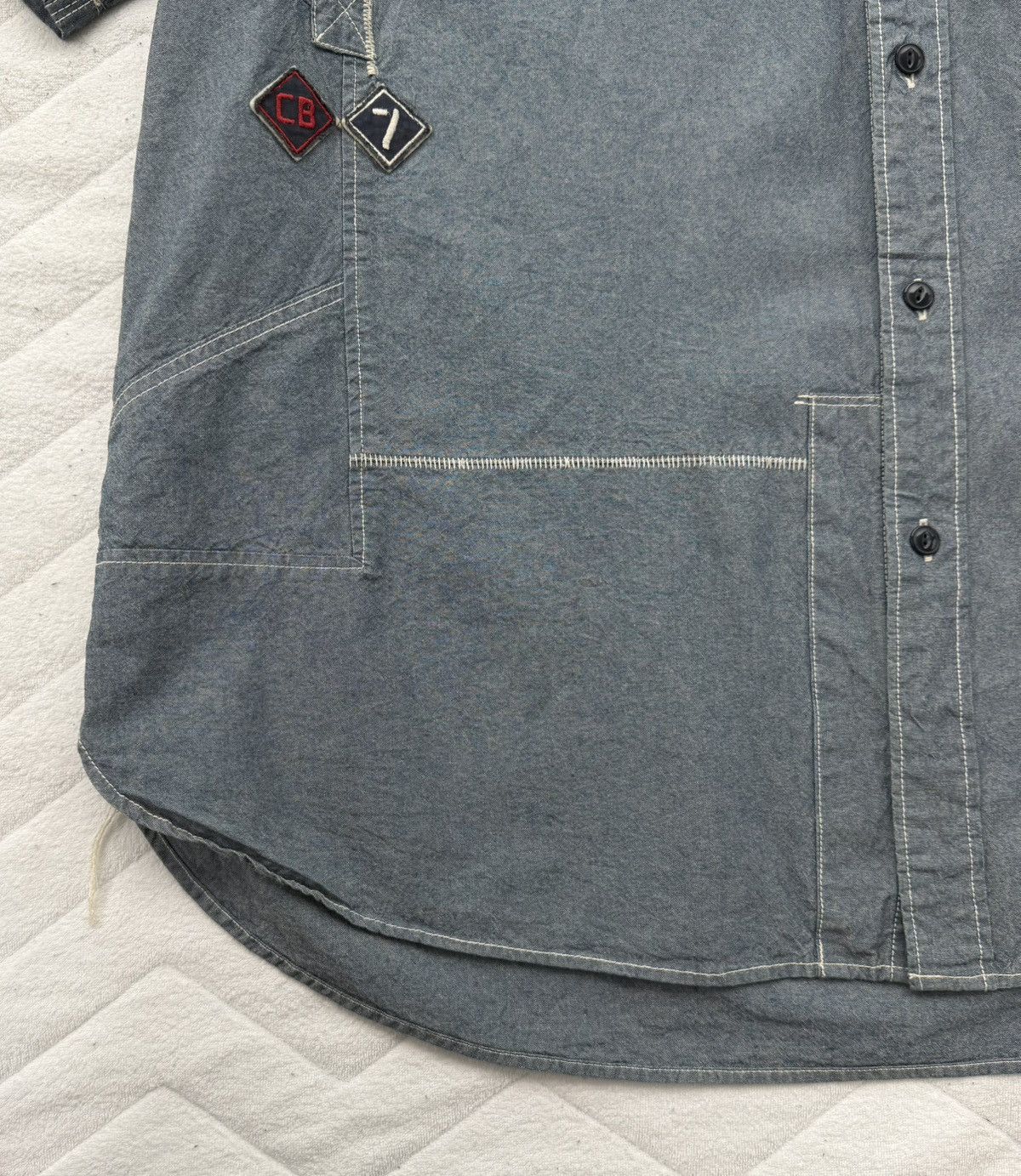 Avirex Avirex U.S Navy Patch Shirt Military Workwear Denim Style Size US XXL / EU 58 / 5 - 10 Thumbnail