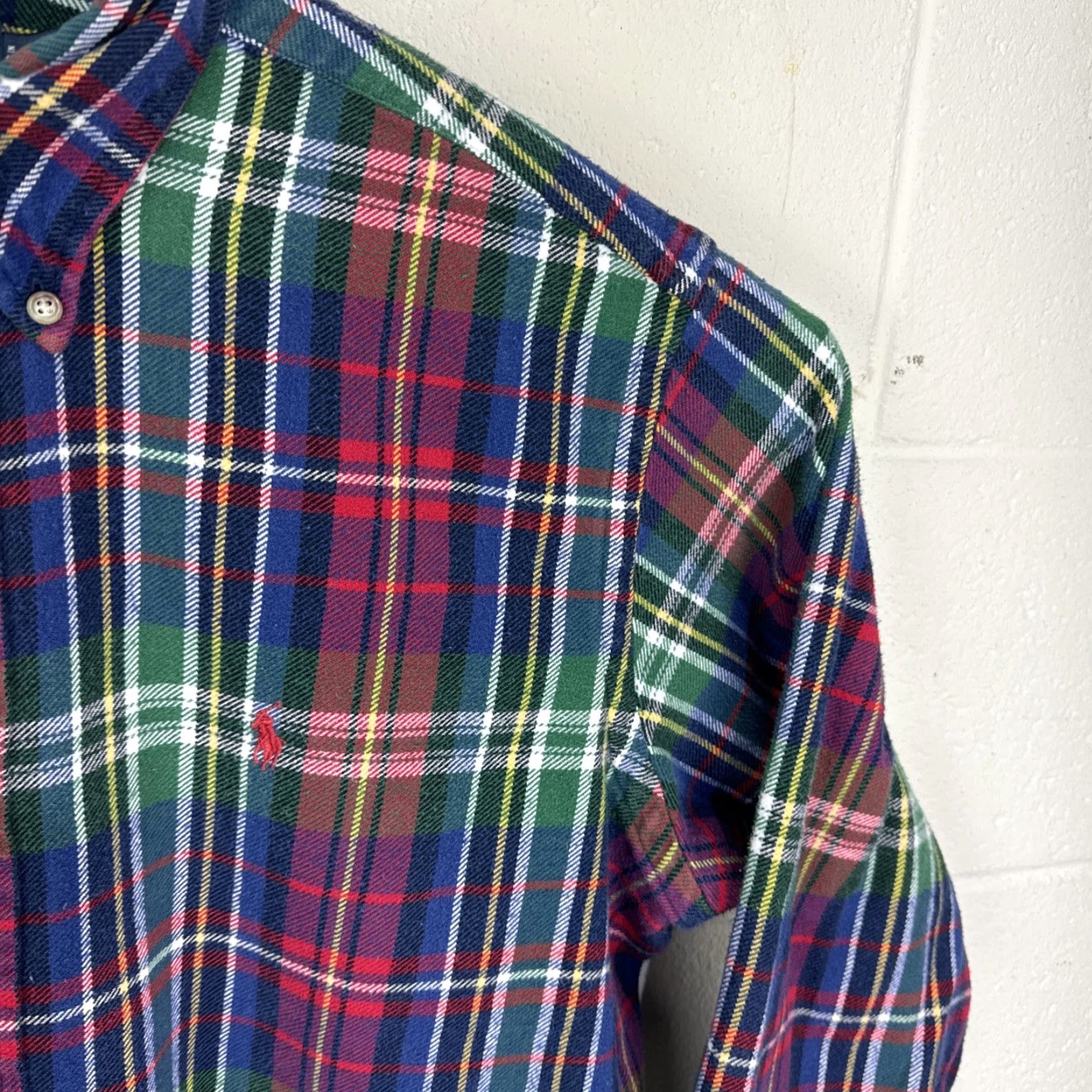 Ralph Lauren Ralph Lauren Classic Fit Plaid Flannel Shirt Men's XL Long Sleeve Red Blue Size US XL / EU 56 / 4 - 5 Thumbnail