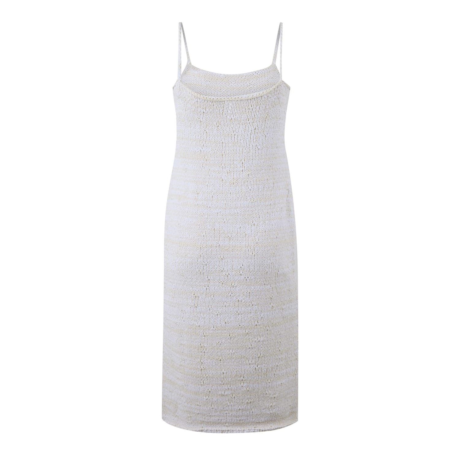 Bottega Veneta Bottega Veneta Scoop Neck Midi Slip Dress in White Size M / US 6-8 / IT 42-44 - 1 Thumbnail