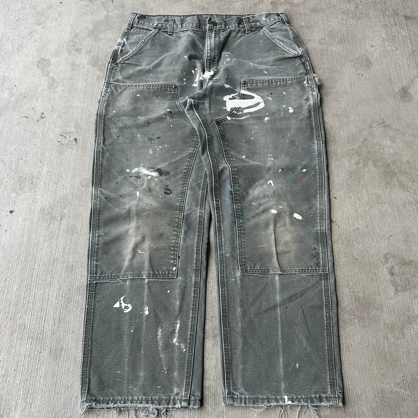 Carhartt MOS green double knee work wear carpenter pants
