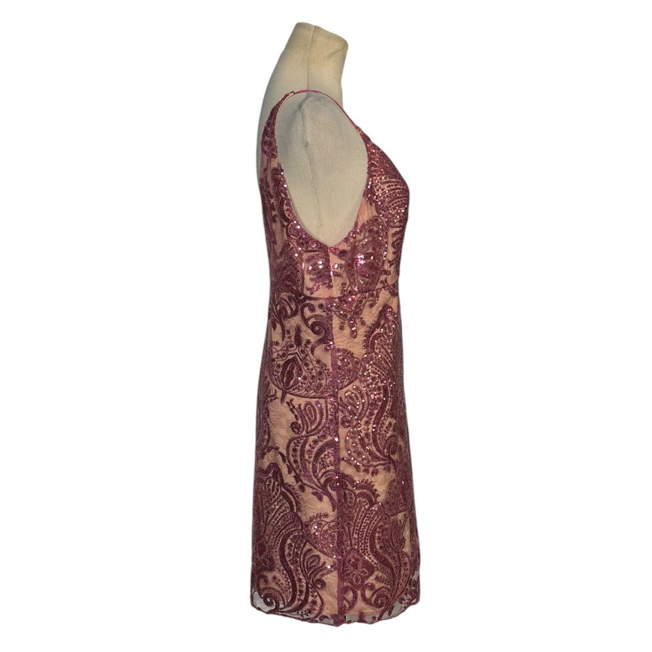 Free People Free People Pink Sequin Spaghetti Strap Mini Dress Size 14 Size XL / US 12-14 / IT 48-50 - 8 Thumbnail