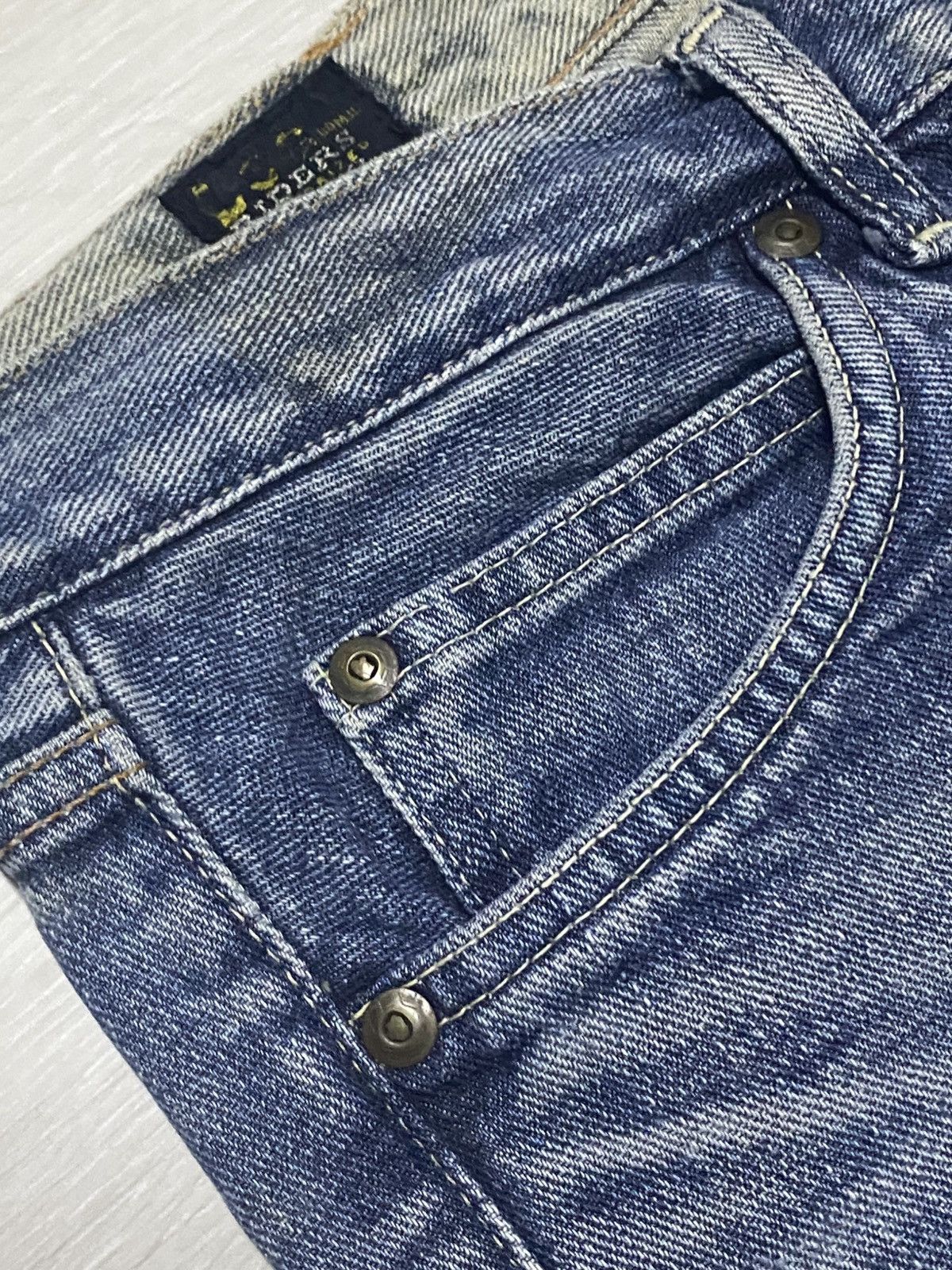 Lee Vintage Lee Rider Faded Wash Distressed Flare Bootcut Jeans Size US 29 - 7 Thumbnail