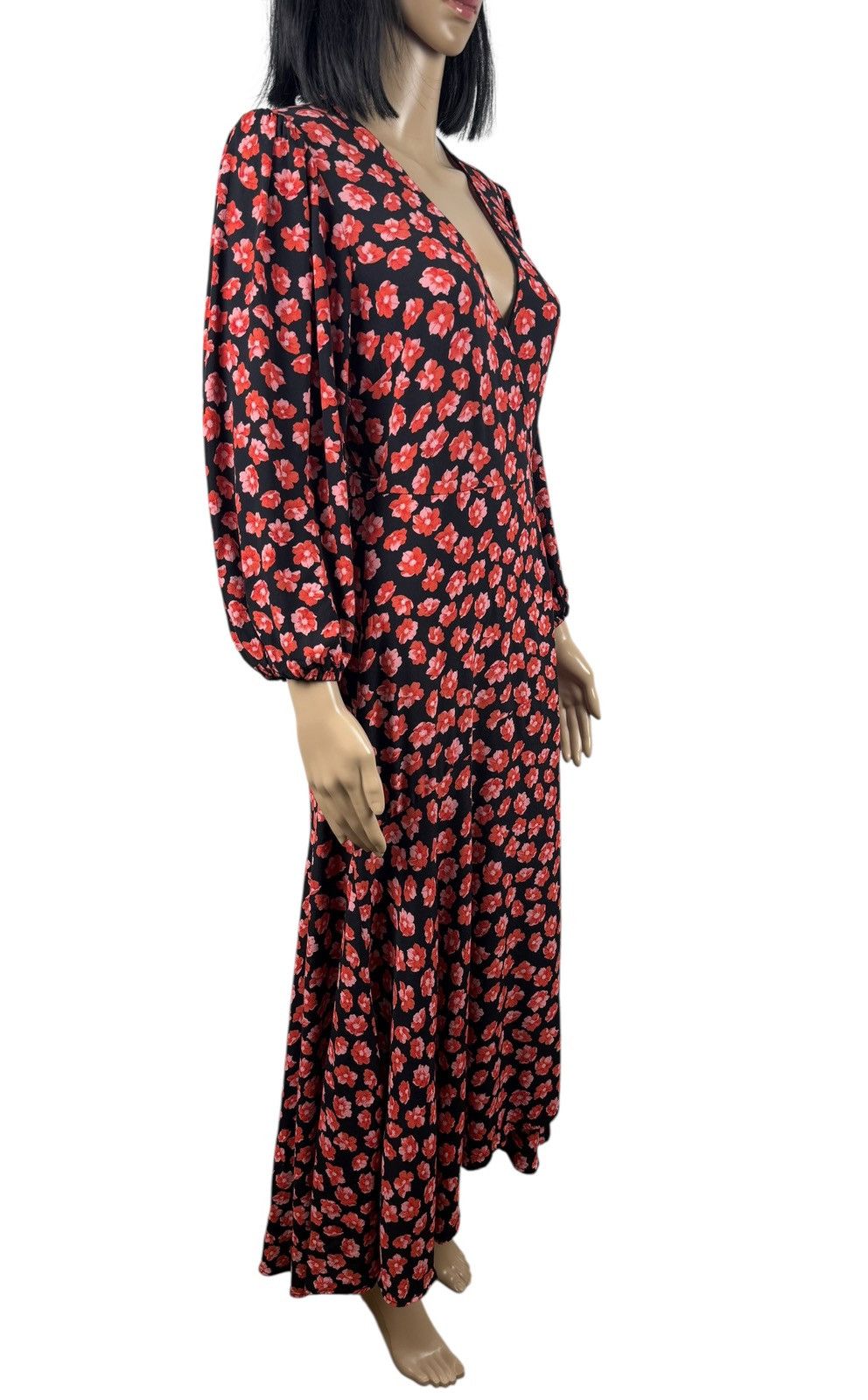 Ganni Ganni Maxi Long Wrap Dress Printed Flowers Viscose size 36 Size XS / US 0-2 / IT 36-38 - 3 Thumbnail