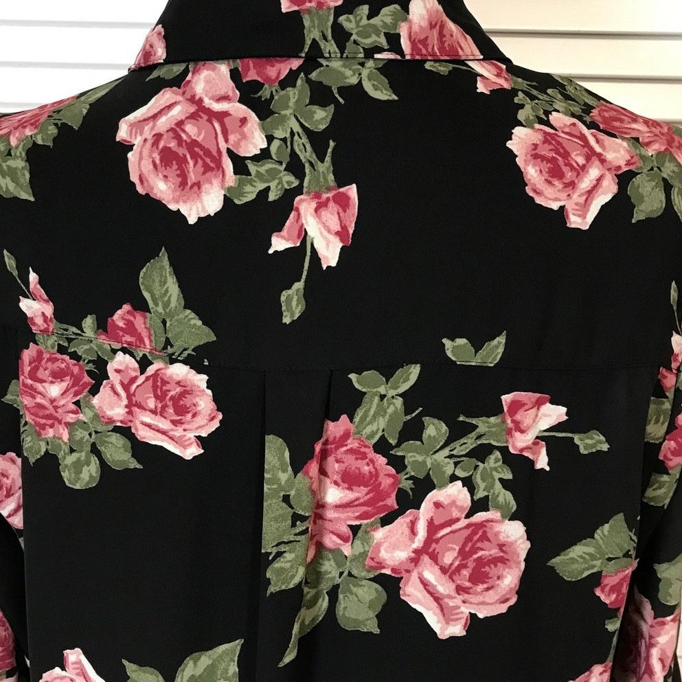 Other IZ BYER Boho Black Sheer Black Floral Blouse Tunic Junior M Size M / US 6-8 / IT 42-44 - 5 Thumbnail