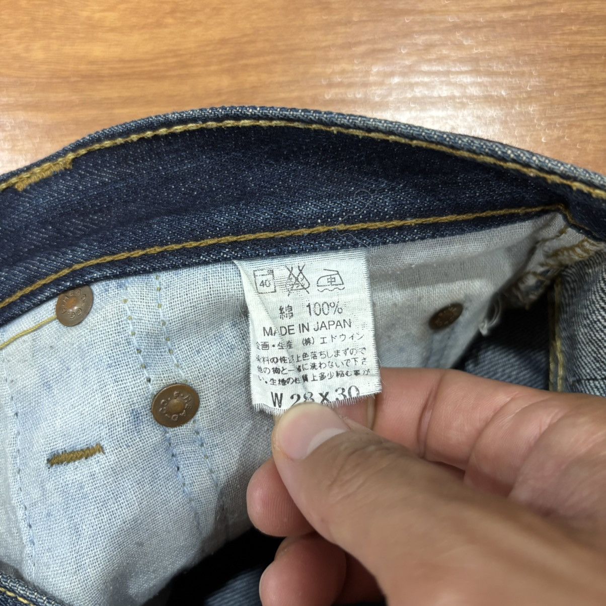 The Flat Head The Flat Head Denim Jeans Size US 29 - 10 Thumbnail