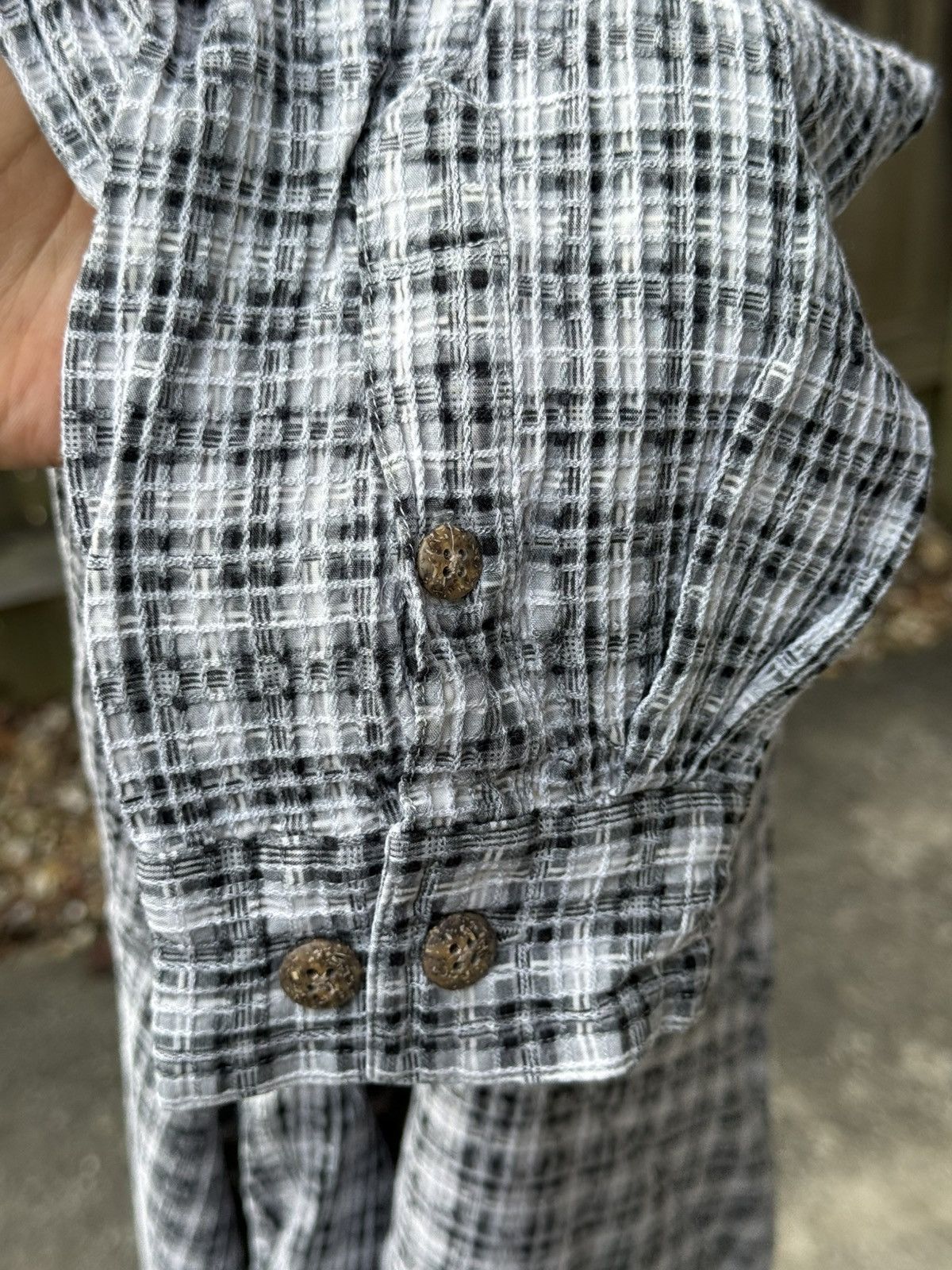 Vintage Vtg Bungalow Bouquet Tweed / Check Flannel Overshirt Size US L / EU 52-54 / 3 - 7 Thumbnail