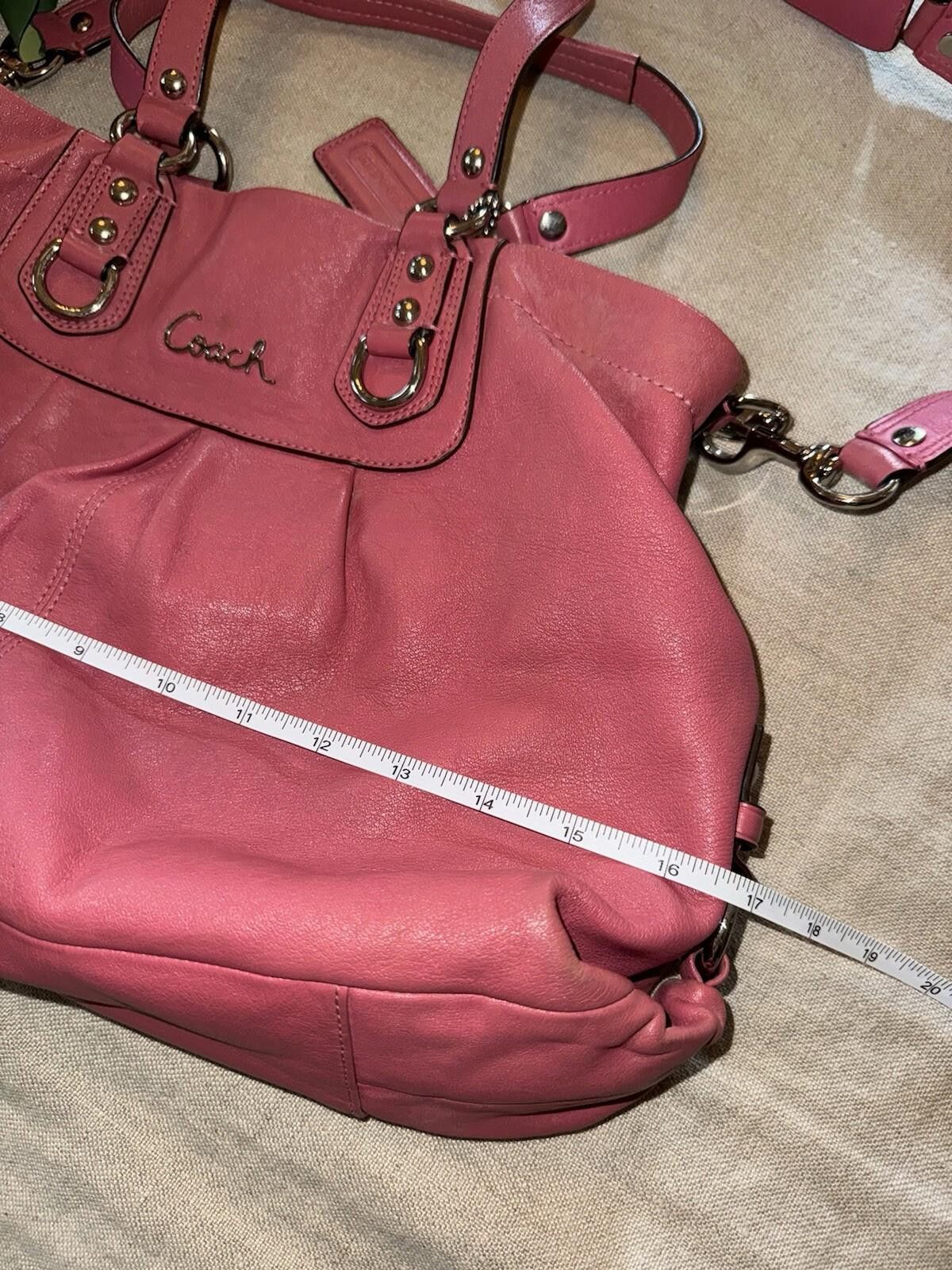Coach Coach Hand Bag Purse Tote Satchel Soft Pink Leather Size ONE SIZE - 4 Thumbnail