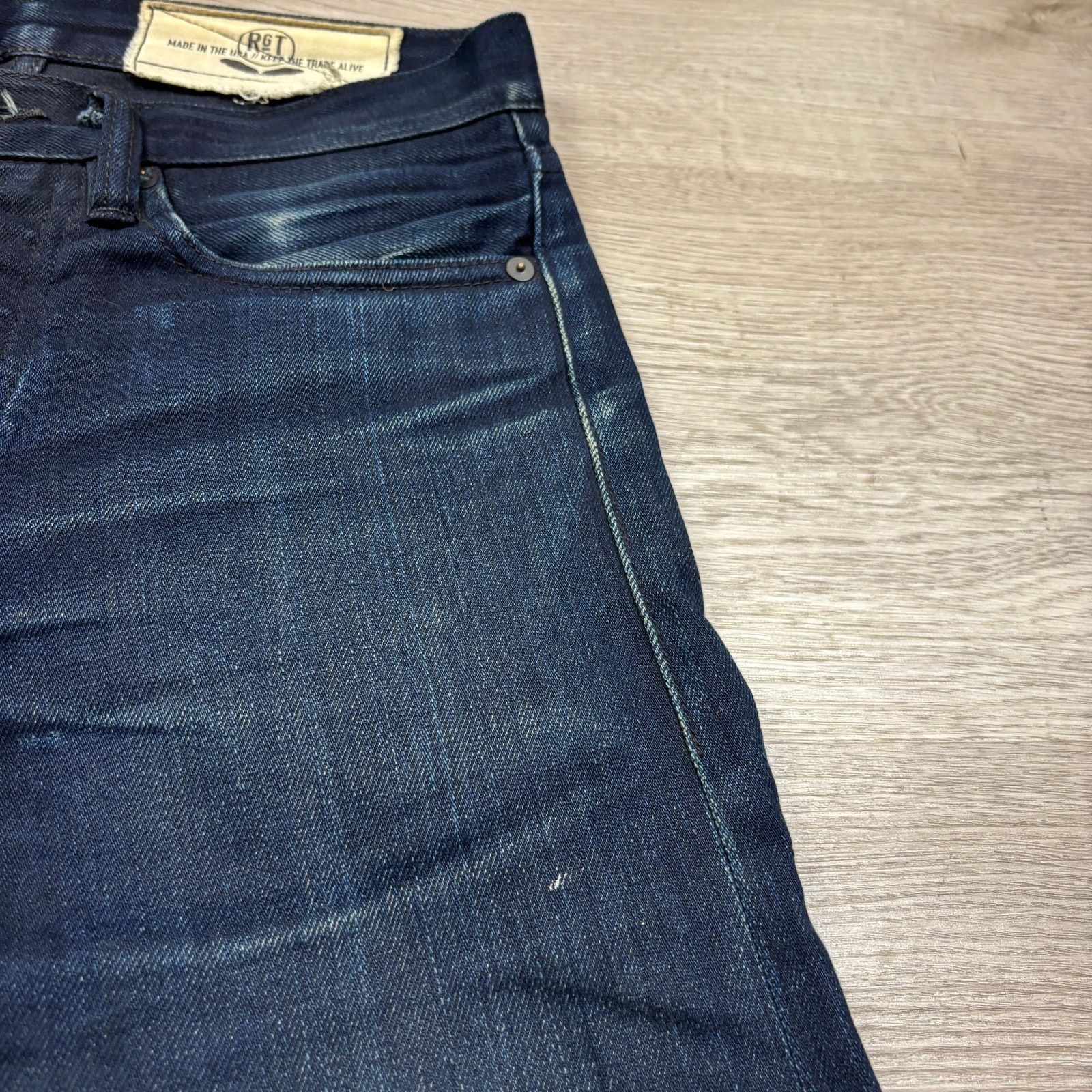 Rogue Territory Rogue Territory Stanton Slim Straight Selvedge Jeans 30x27 Size US 30 / EU 46 - 11 Thumbnail