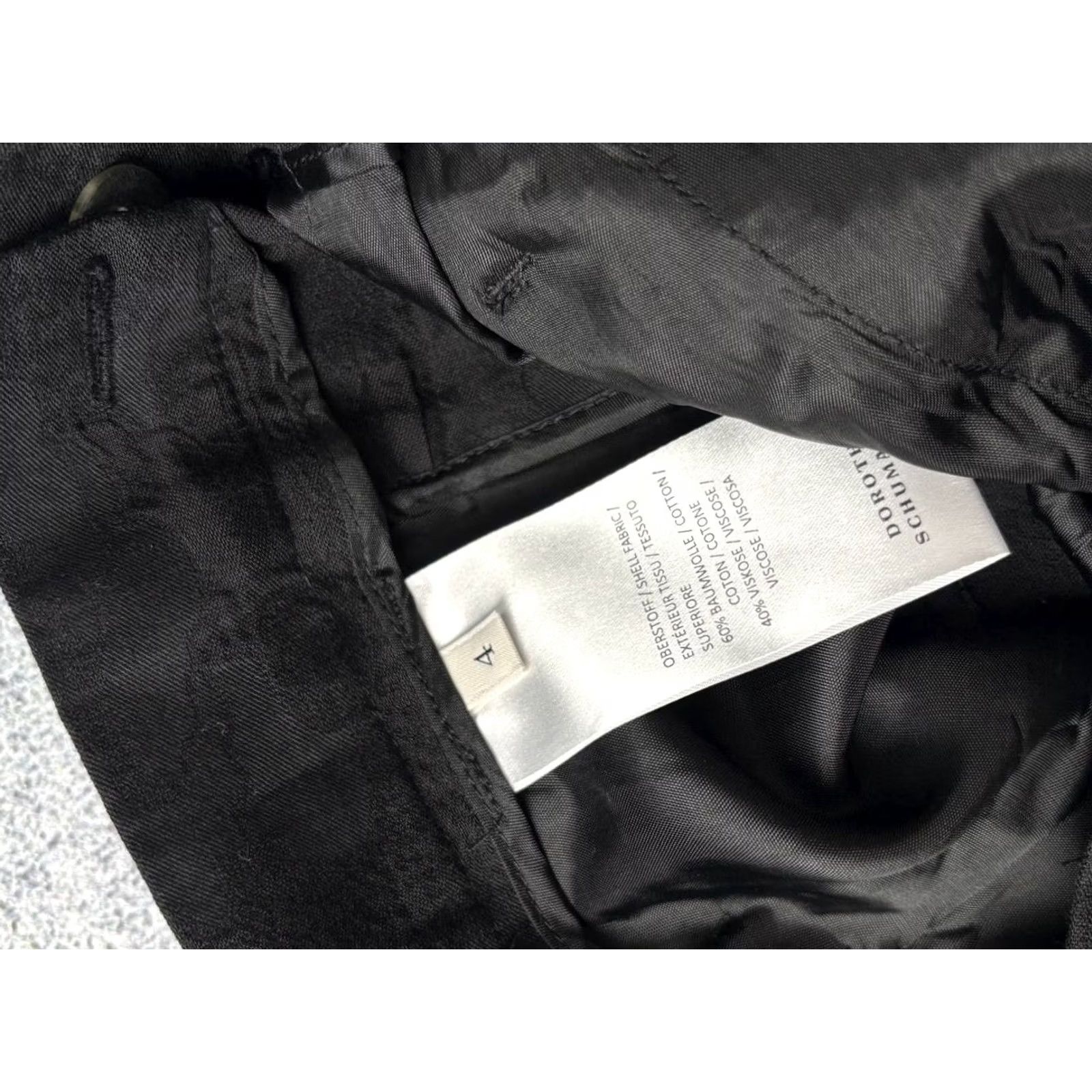 DOROTHEE SCHUMACHER Dorothee Schumacher Skirt Womens 4 Black Line Size Cotton Belt Loop Zipper Size 27" / US 4 / IT 40 - 5 Thumbnail