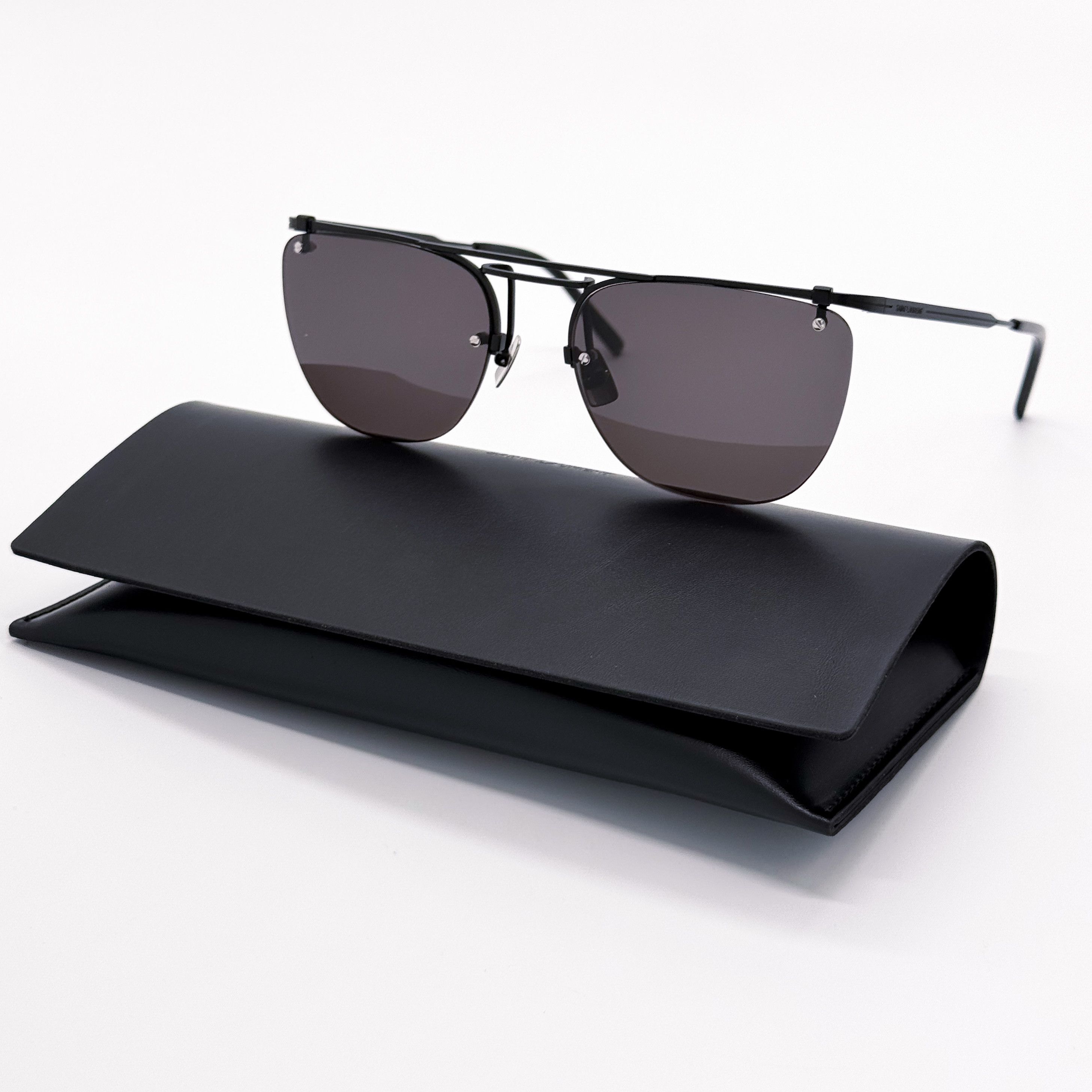 Yves Saint Laurent NEW SAINT LAURENT SL 600 001 UNISEX BLACK SUNGLASSES Size ONE SIZE - 1 Thumbnail
