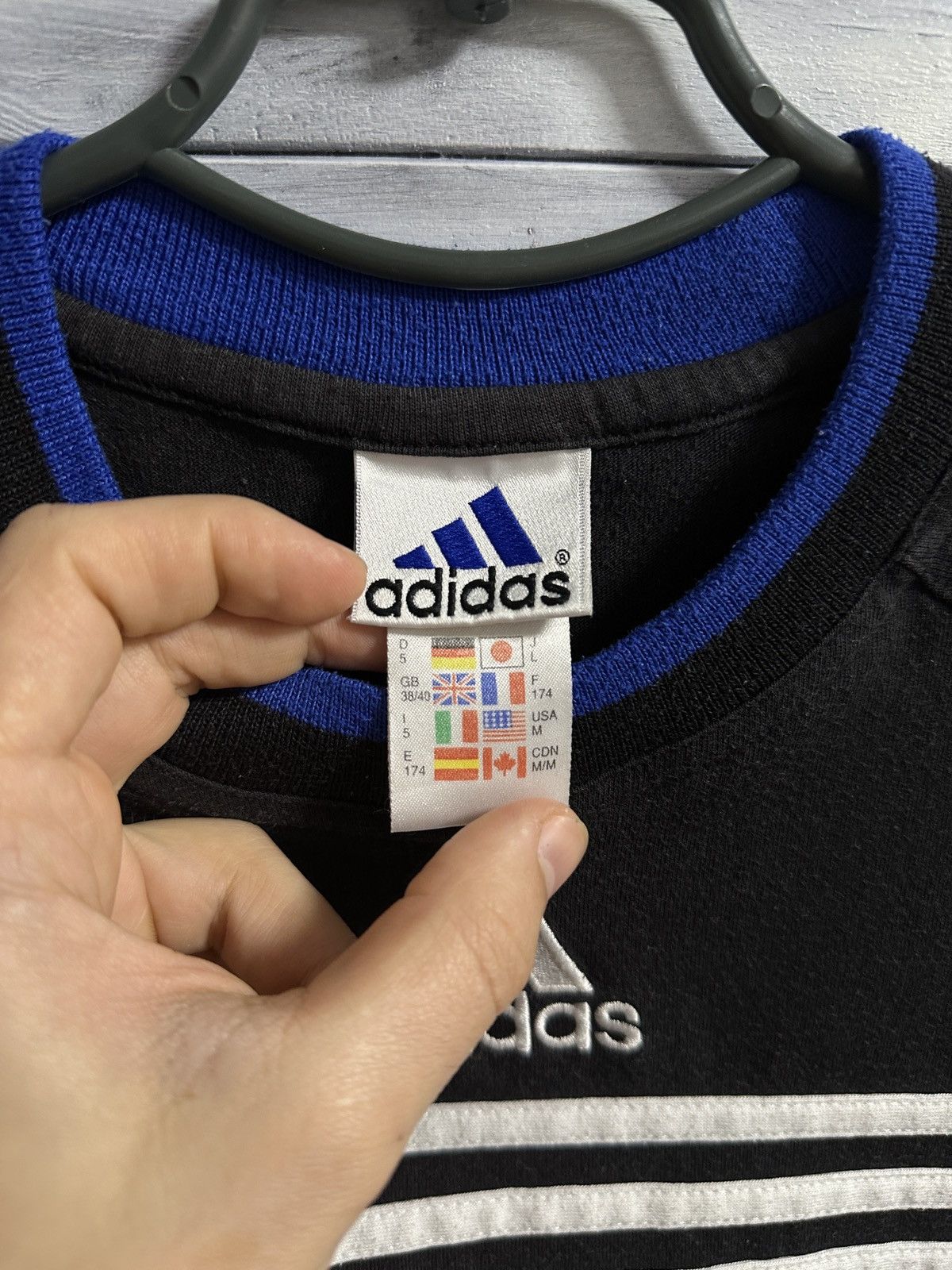 Adidas Rare Vintage T-Shirt Adidas Centr Logo Triples . Size US M / EU 48-50 / 2 - 8 Thumbnail