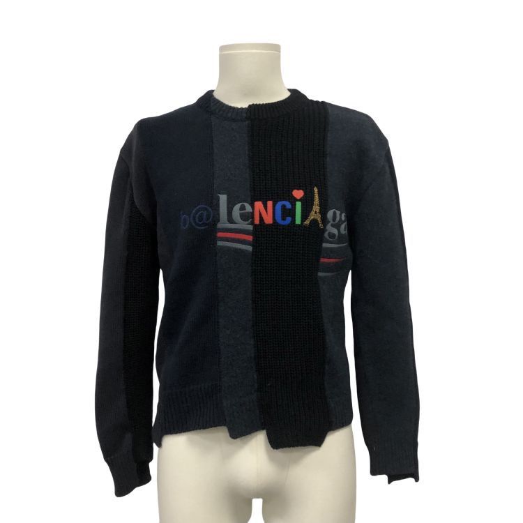 Balenciaga Balenciaga Colorblock Sweater Size S Size US S / EU 44-46 / 1 - 1 Thumbnail