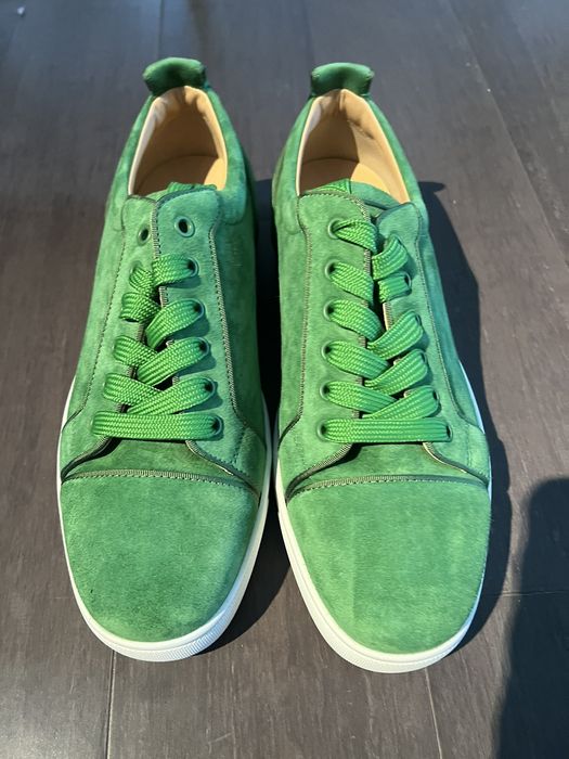 Louboutin best sale green suede