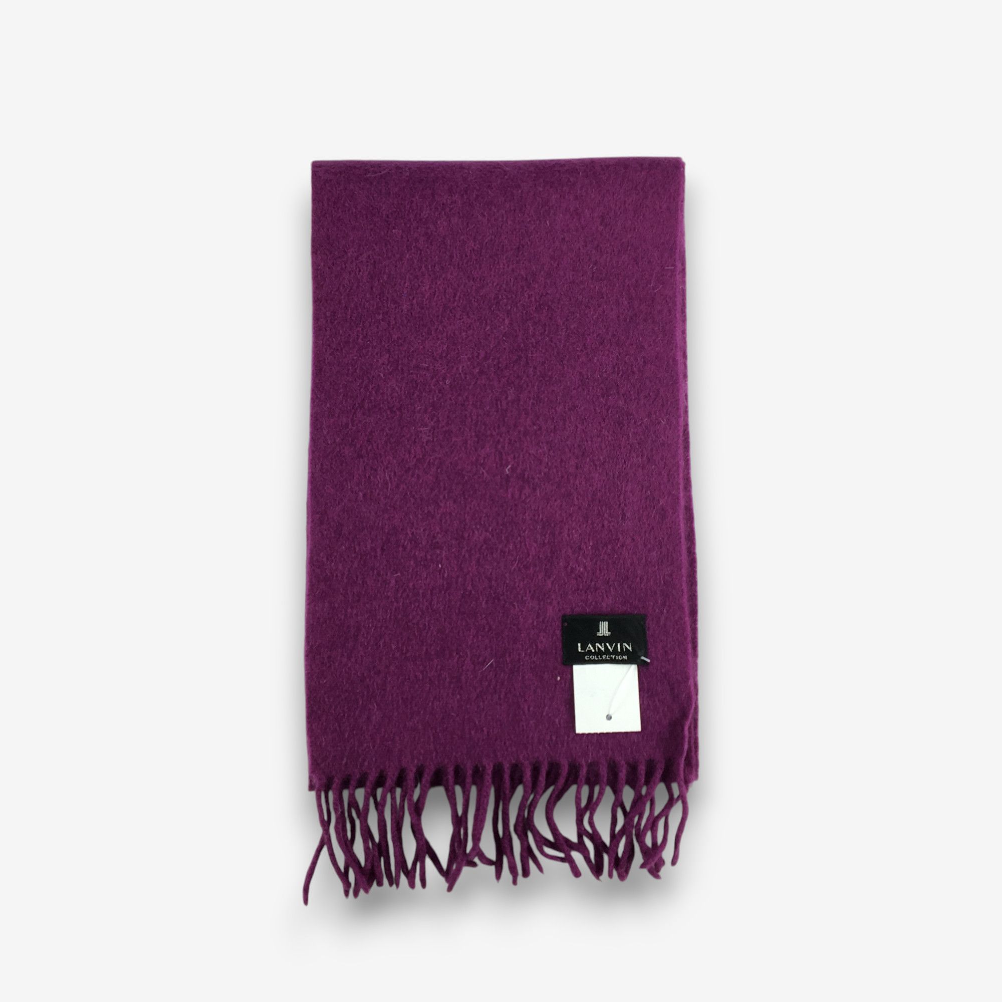 Lanvin Vintage Lanvin Scarf Fringe Muffler Wool Scarves Size ONE SIZE - 2 Thumbnail