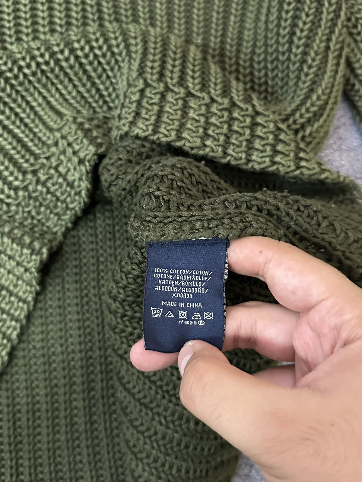 Polo Ralph Lauren × Vintage Vintage Ralph Lauren Polo Jean Company Olive Green Sweater Size US L / EU 52-54 / 3 - 6 Thumbnail