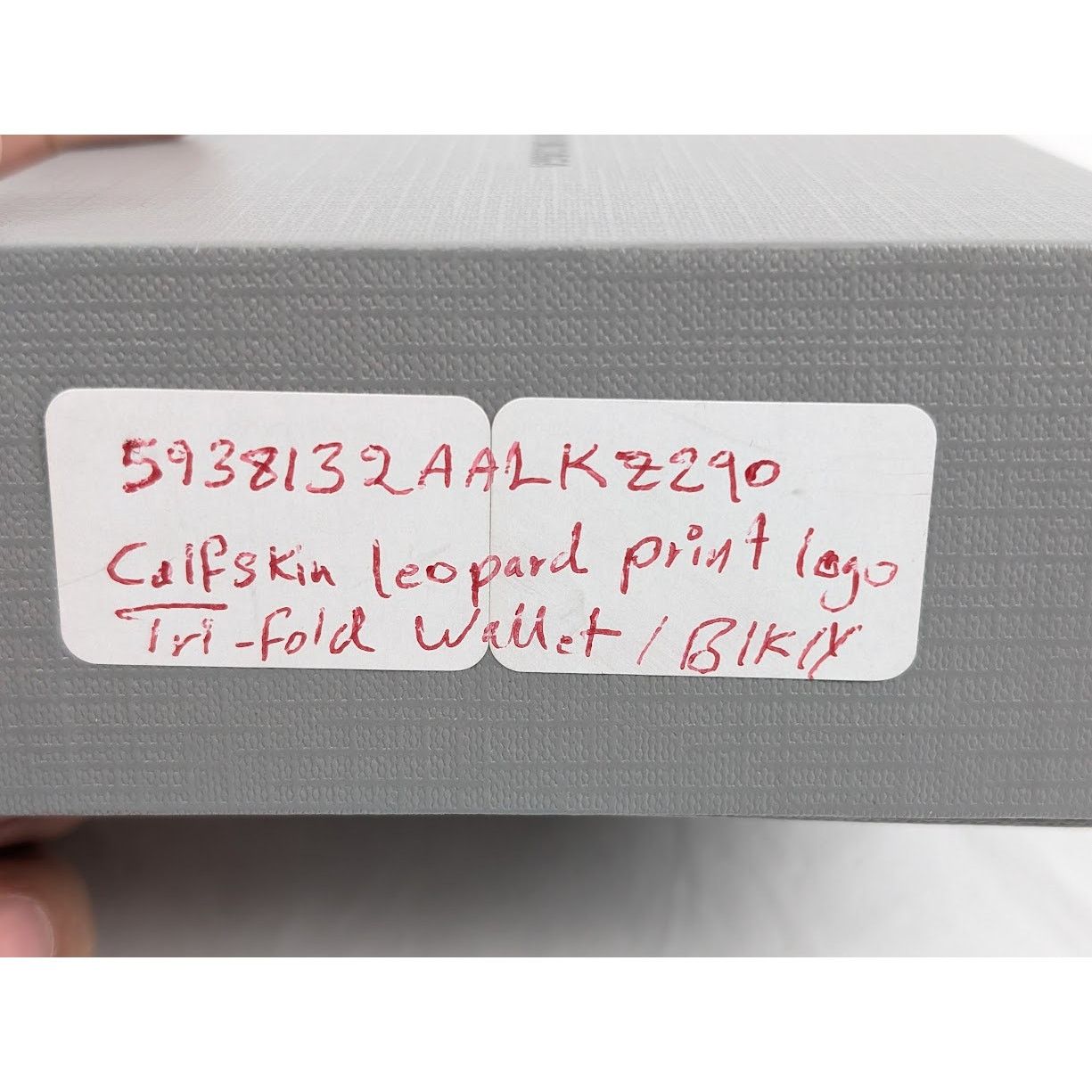 Balenciaga o1rshd1 Size:OS /Calfskin Logo Print Tri-Fold Wallet Leopard Size ONE SIZE - 17 Thumbnail