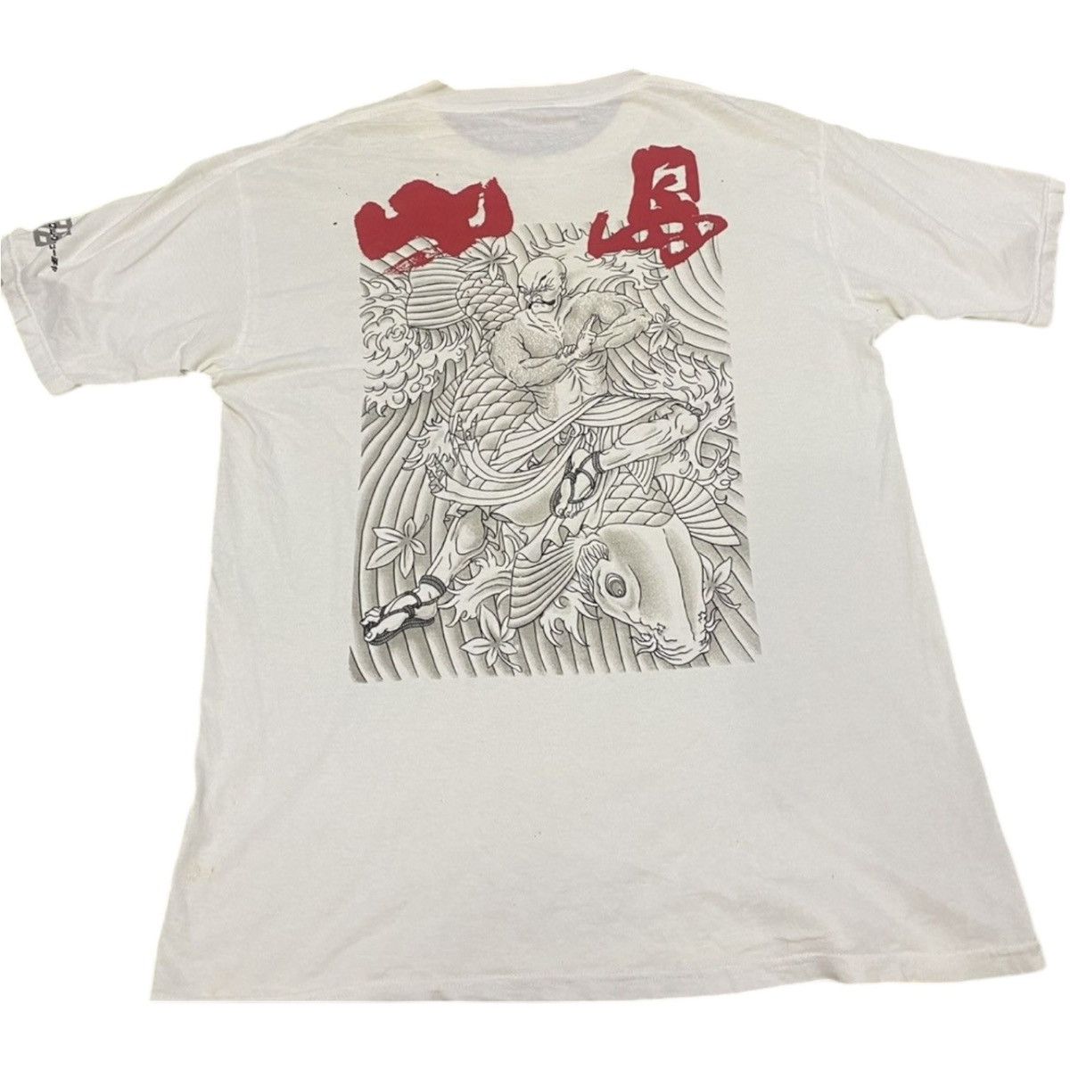 💥 VINTAGE 90s SUKAJAN BIG PRINTED JAPANESE ART THERMAL