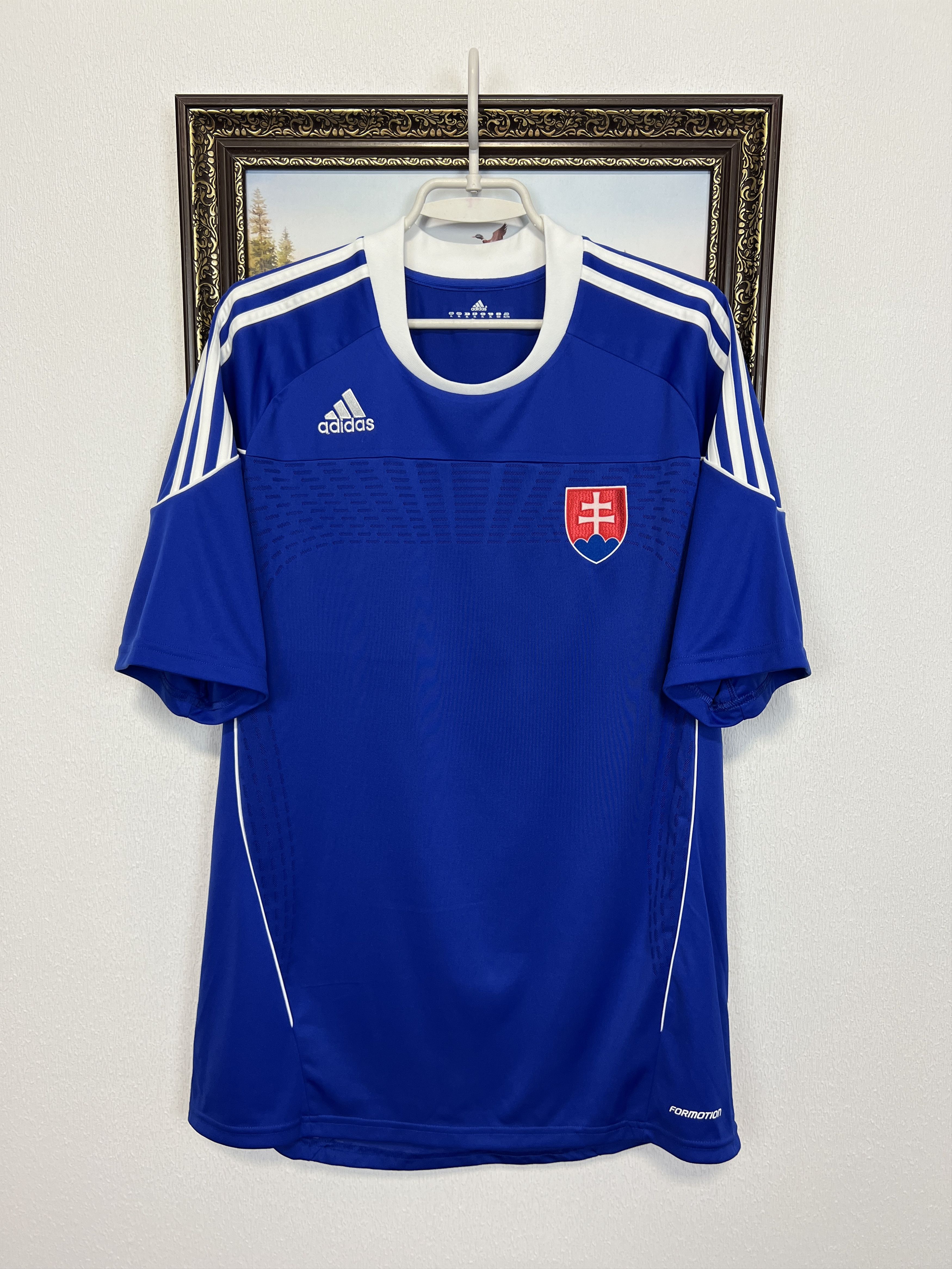 Adidas Slovakia Home football shirt 2010 Player Issue Soccer Jersey Size US XL / EU 56 / 4 - 1 Thumbnail