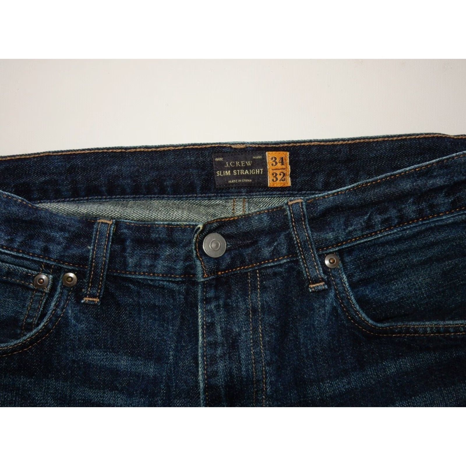 J.Crew J.CREW Men's Denim Jeans Size 34x32 Slim Straight Blue Size US 34 / EU 50 - 4 Thumbnail