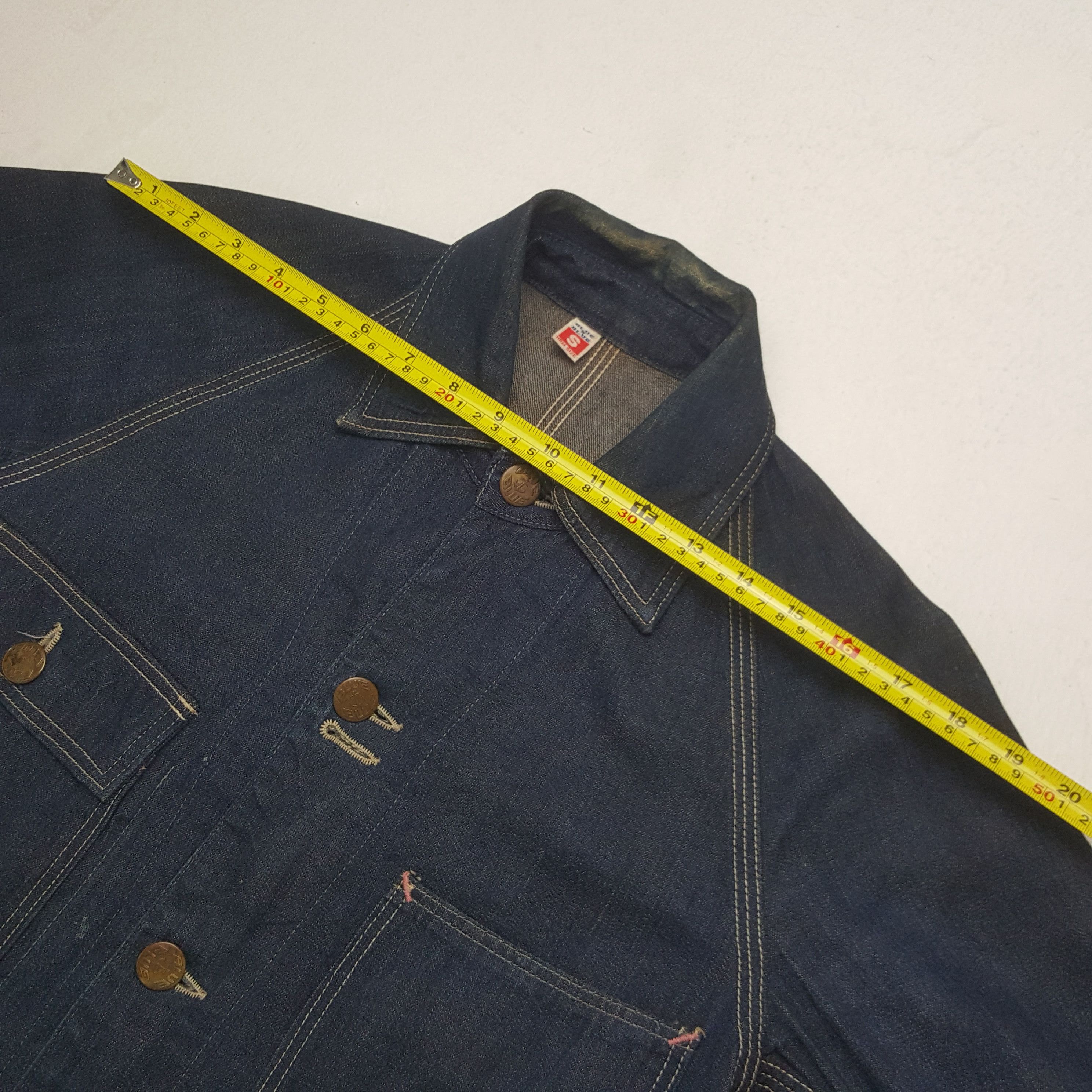 Japanese Brand Vintage Blue Blue Denim Button Up Jacket Size US S / EU 44-46 / 1 - 5 Thumbnail