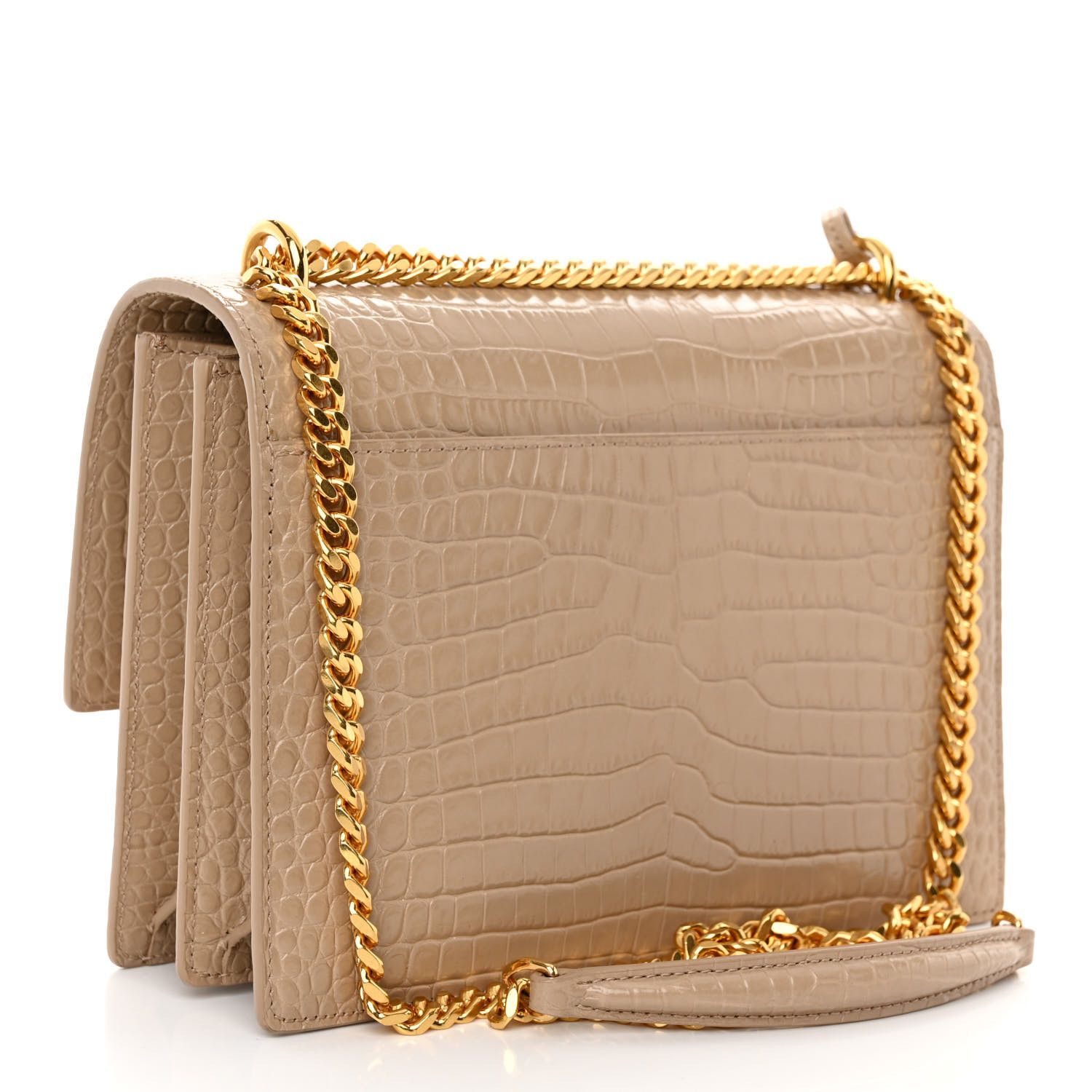 Saint Laurent Paris o1b1hav111024 Size: OS / Sunset Medium Bag in Dark Beige Size ONE SIZE - 2 Thumbnail