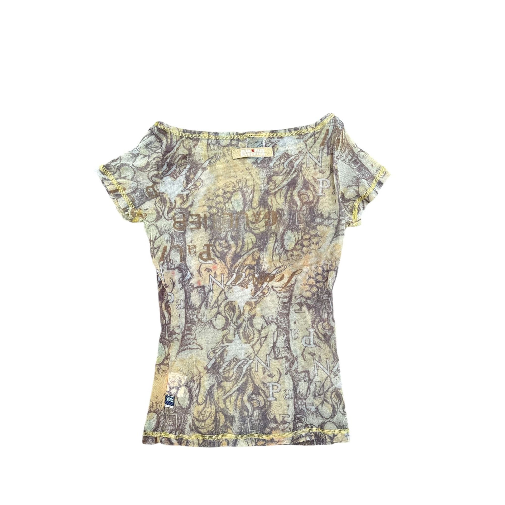 Jean Paul Gaultier Mesh beige t-shirt Size XS / US 0-2 / IT 36-38 - 3 Thumbnail