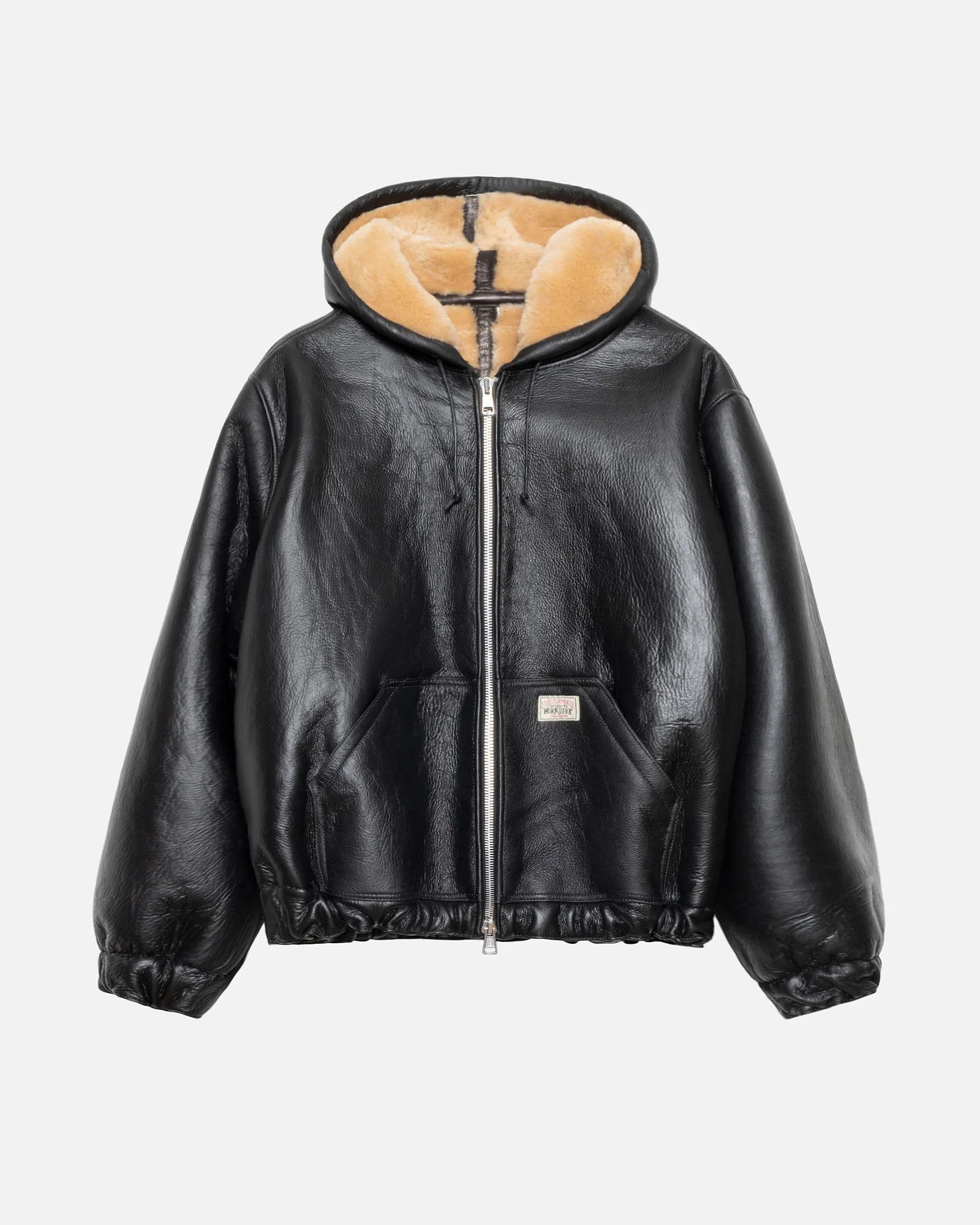 image of Our Legacy Work Shop Reversible Shearling Zip Hoodie in Brown, Men's (Size Medium)