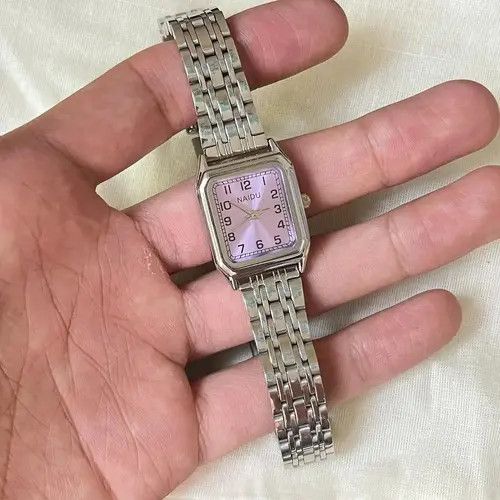 VIBE 2000s vintage style rectangle stainless steel quartz watch Size ONE SIZE - 6 Thumbnail