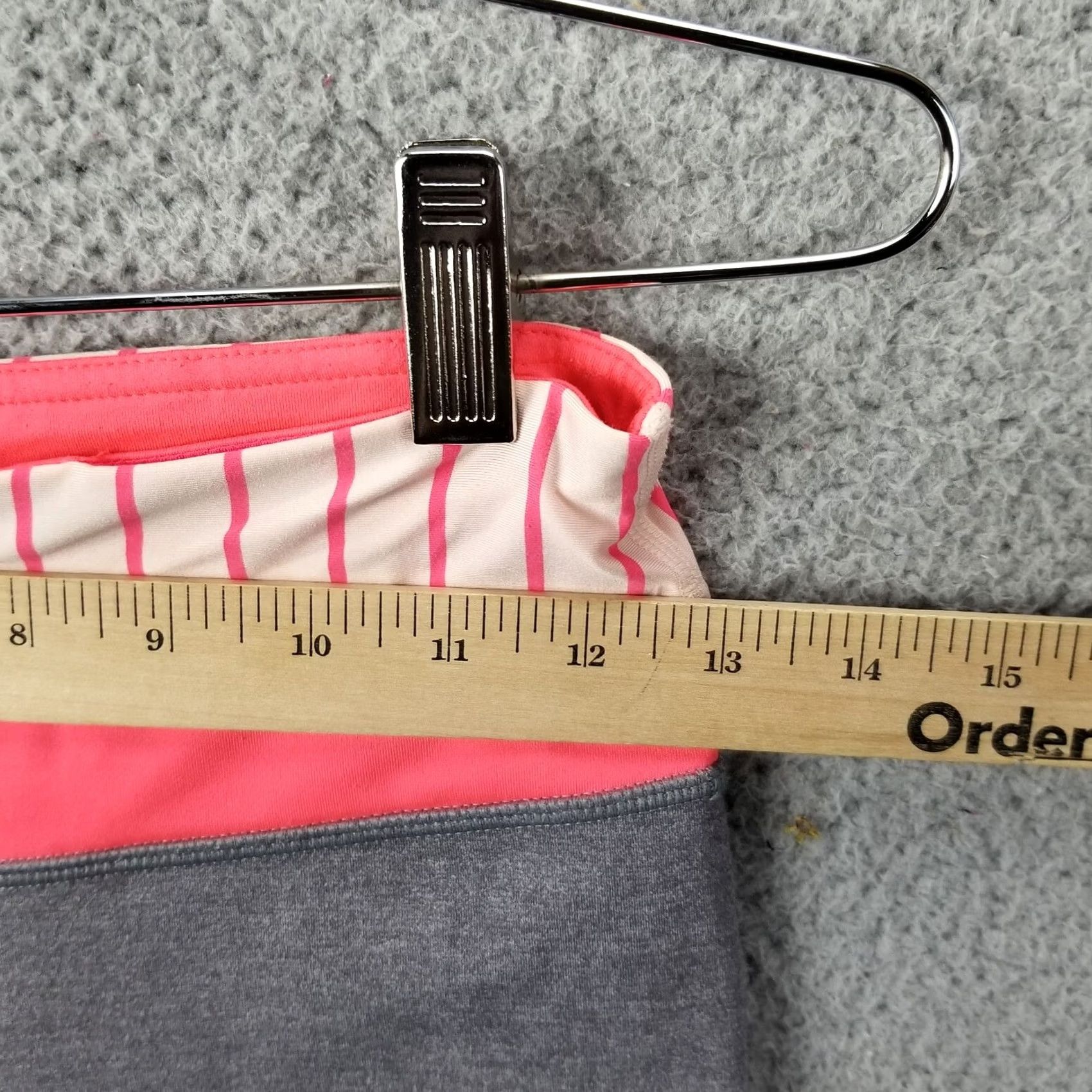 Lululemon Lululemon Run Inspire Crop II Leggings Pocket Size 4 Striped Coral Running Pants Size 27" / US 4 / IT 40 - 4 Thumbnail