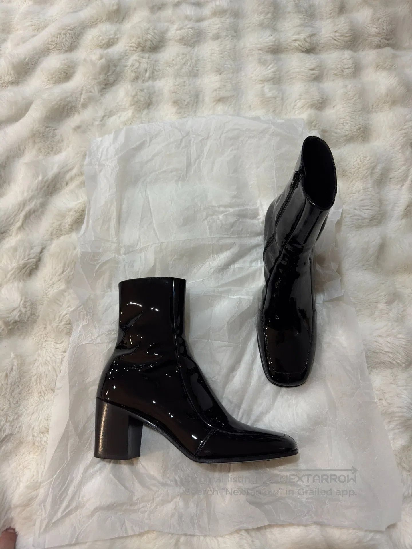 Saint Laurent Paris Saint Laurent Paris Patent Leather Boots| Size US 9 / EU 42 - 1 Thumbnail
