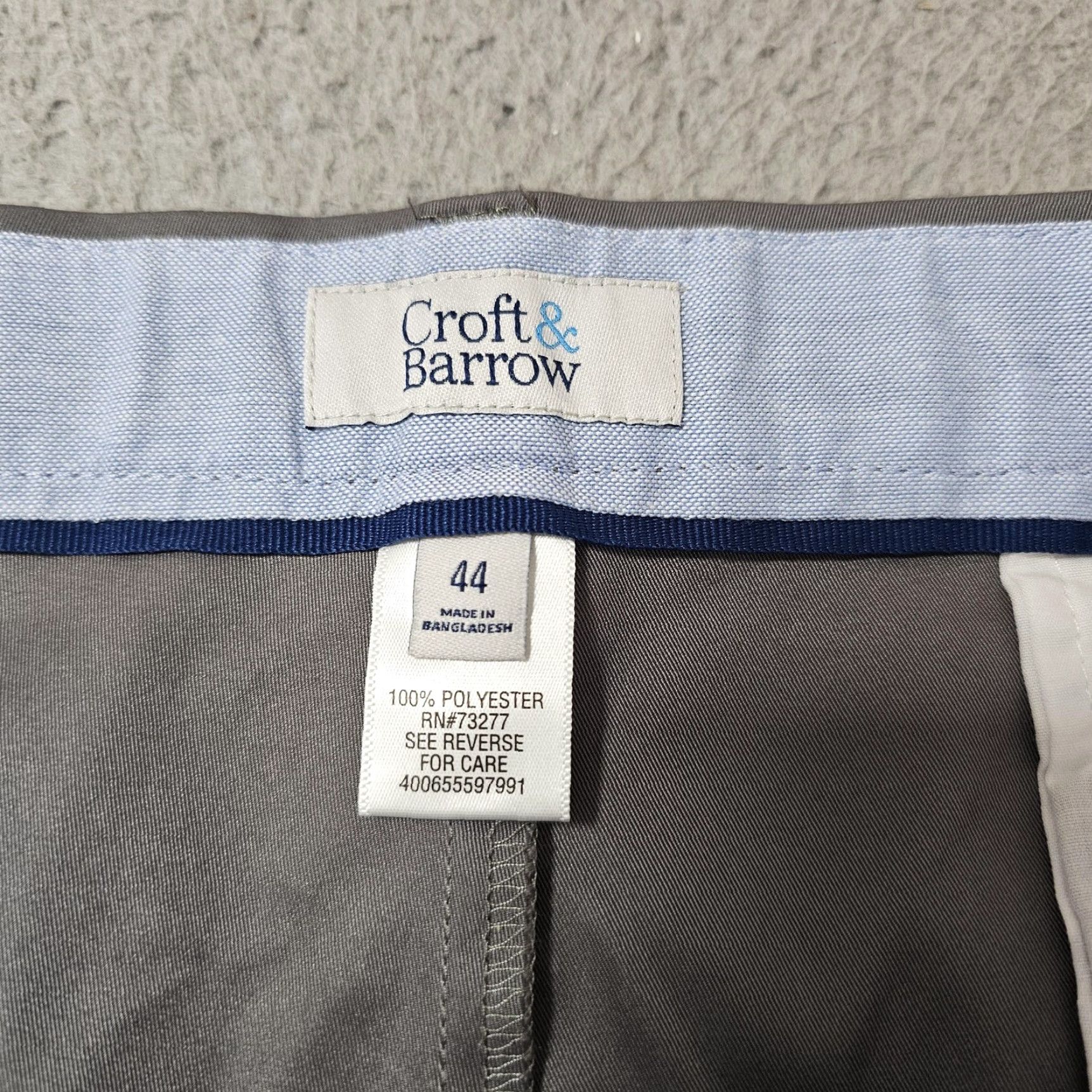Croft & Barrow Croft & Barrow Quick Dry Performance Shorts Mens 44 Gray Chino Flat Front NWT Size US 44 / EU 60 - 2 Thumbnail