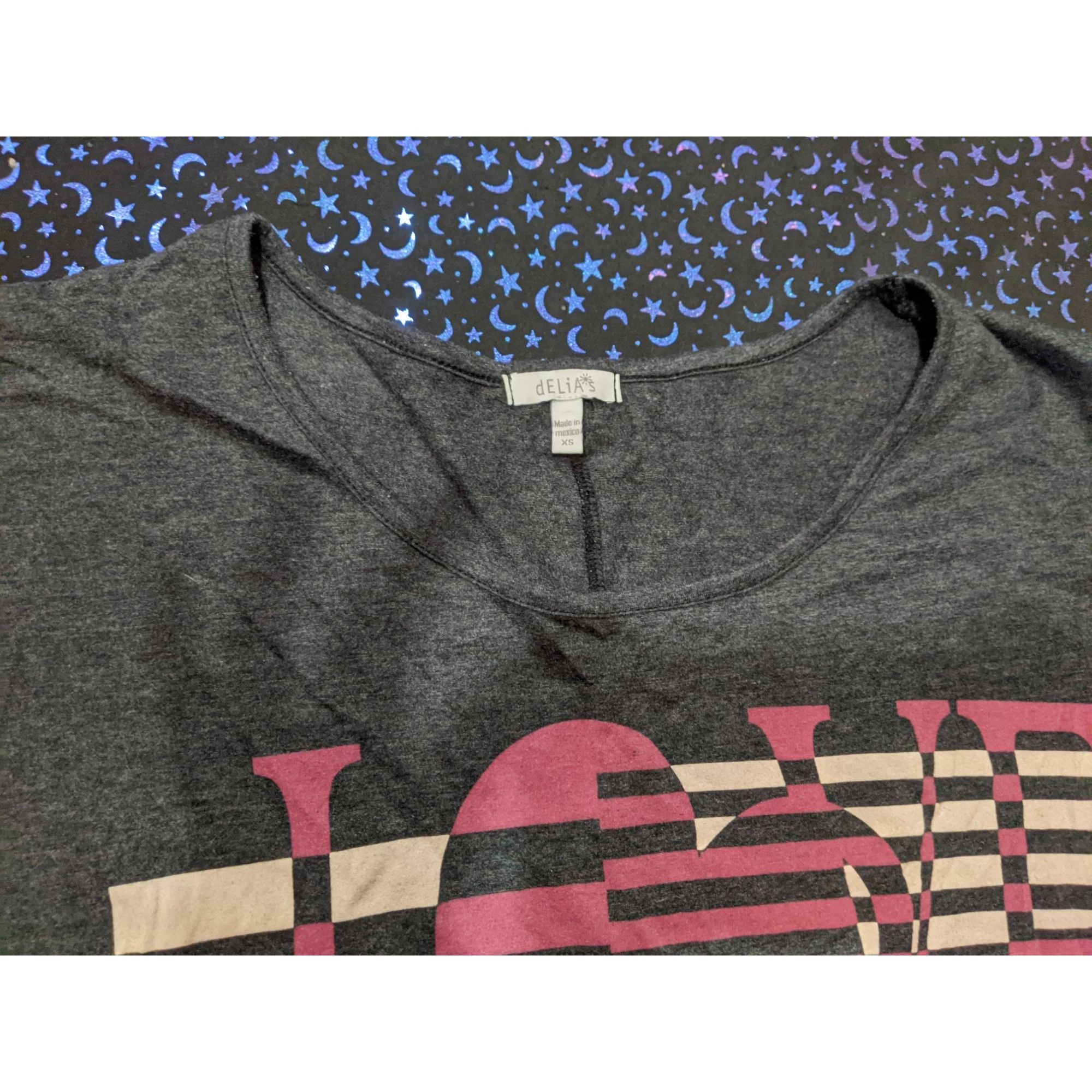 Other Delia's Retro Oversized Wide Neck Crop Top Size XS / US 0-2 / IT 36-38 - 6 Thumbnail
