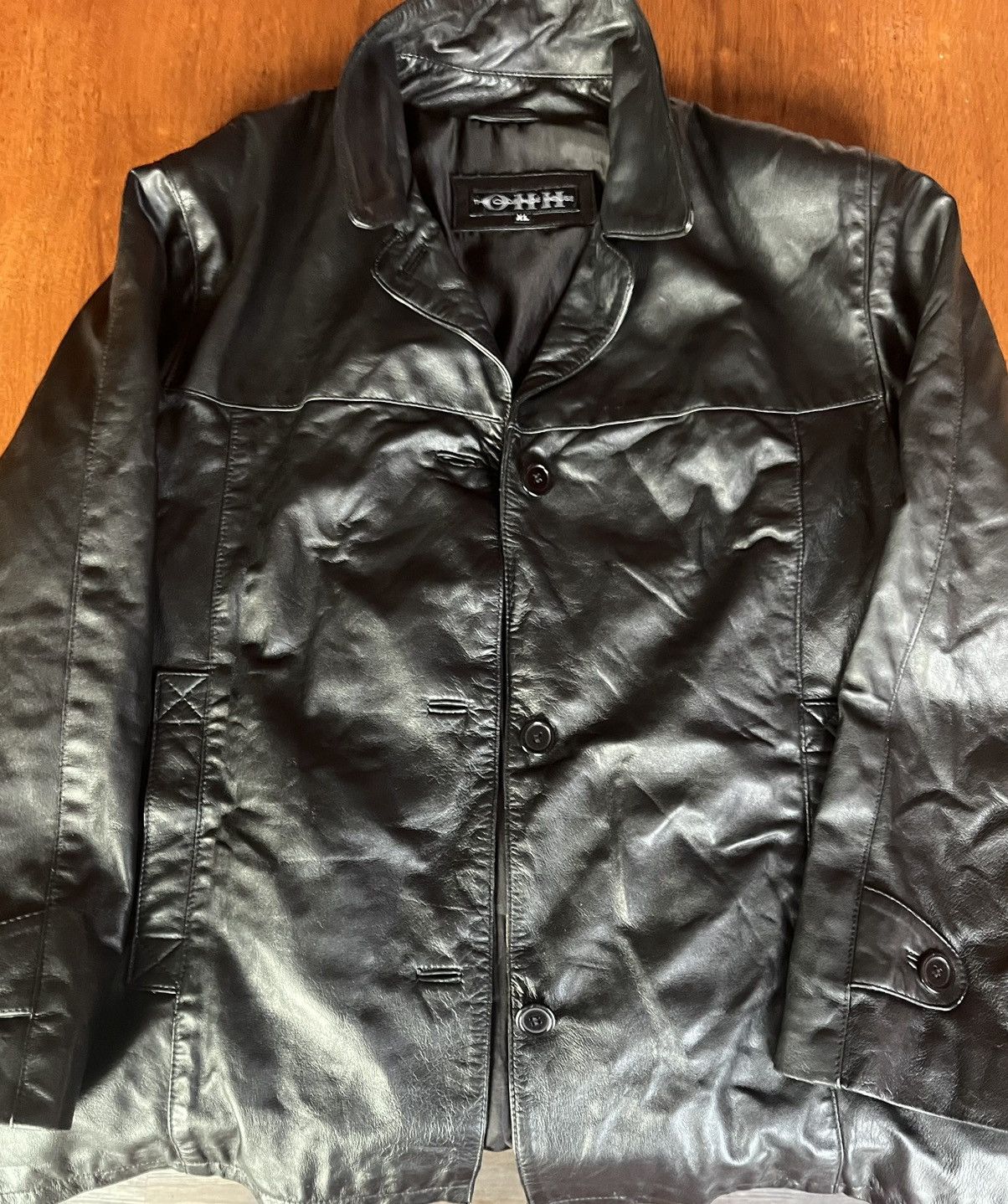 Vintage Vintage Black Leather Jacket Size US XL / EU 56 / 4 - 1 Thumbnail
