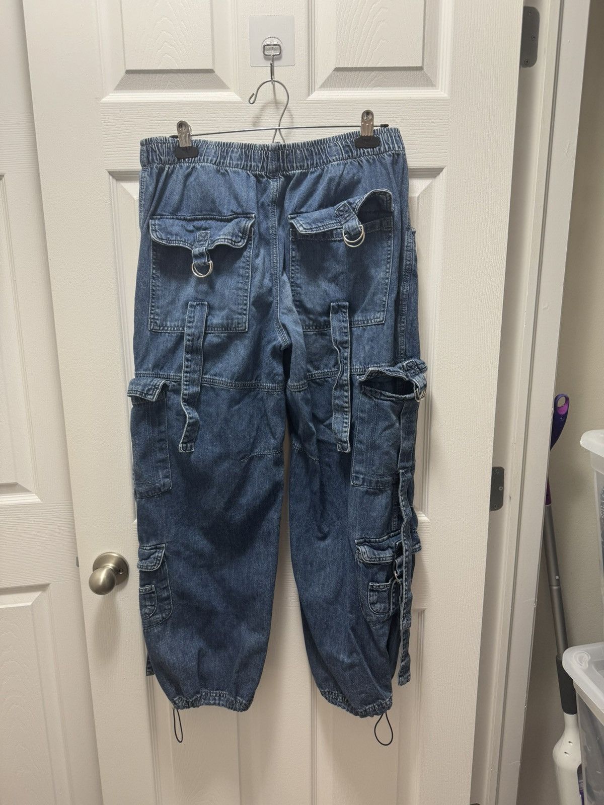 Tripp NYC Garage Denim Jeans Strap TrippNYC Inspired Cargo Pants Size US 32 / EU 48 - 4 Thumbnail