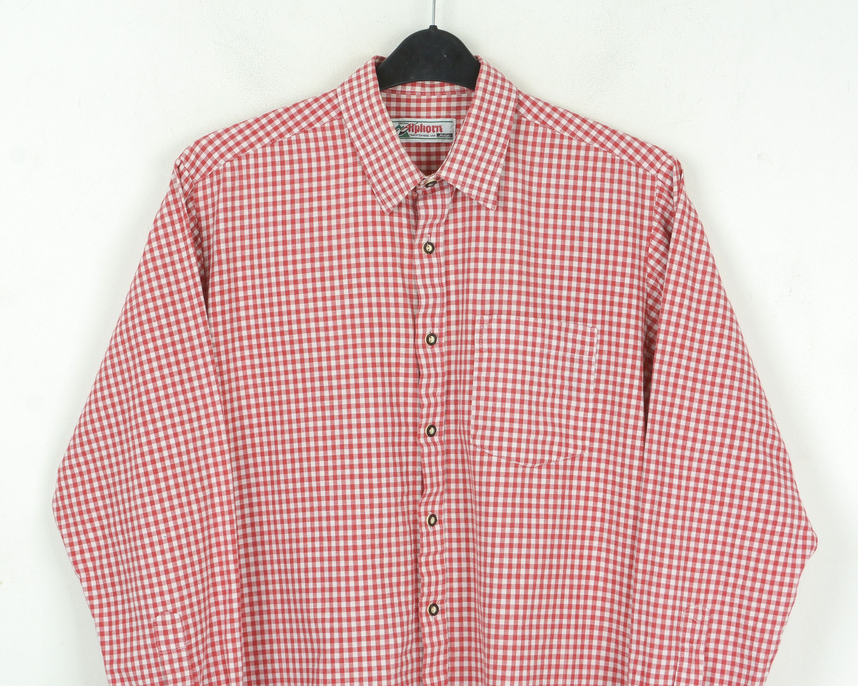 Other × Vintage ALPHORN Long Sleeved M Shirt Check Plaid Tartan Trachten Top Size US M / EU 48-50 / 2 - 5 Thumbnail