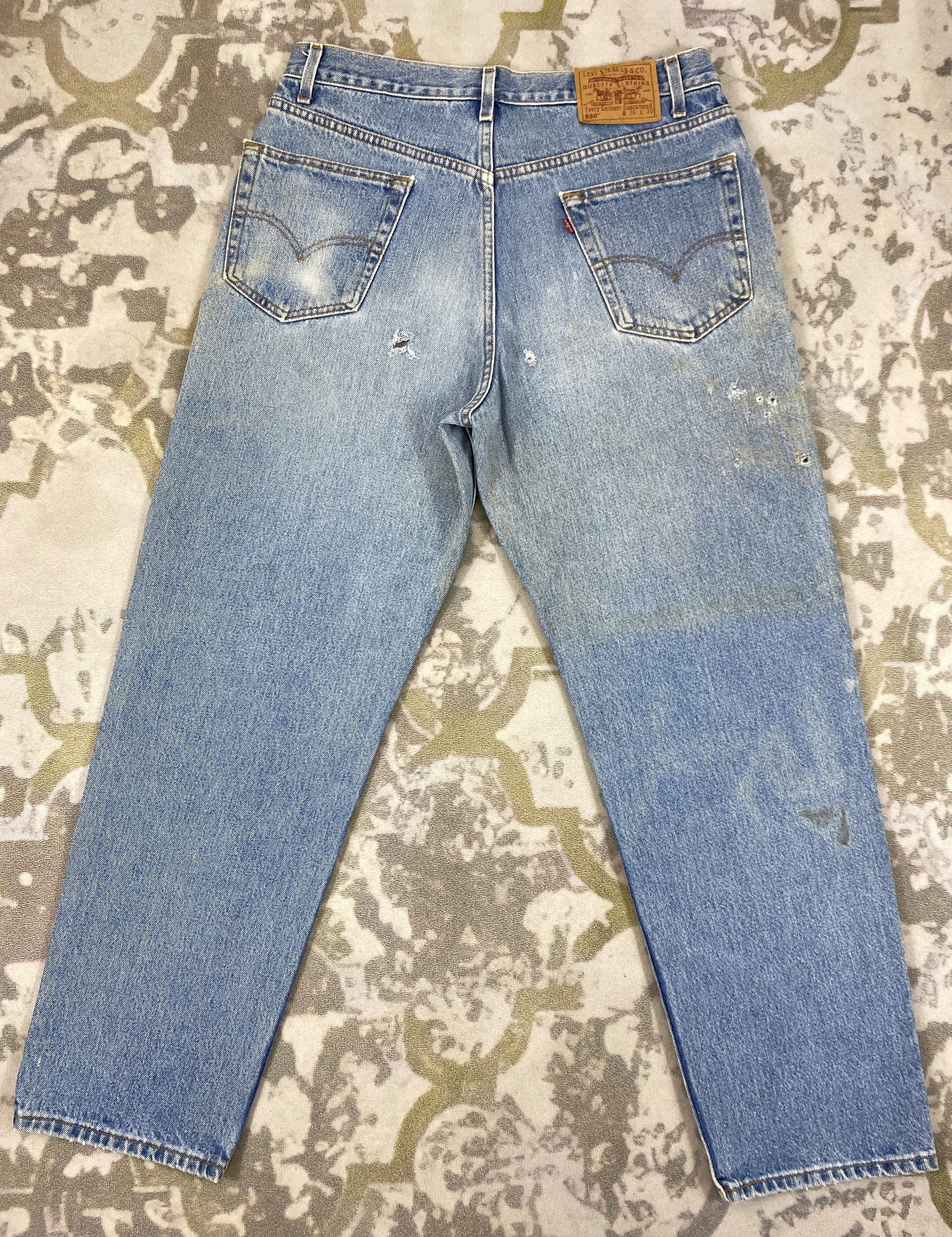 Levi's 90's Mid Blue Vintage Levi's 550 USA 34x30 Denim -JN1915 Size US 34 / EU 50 - 2 Thumbnail